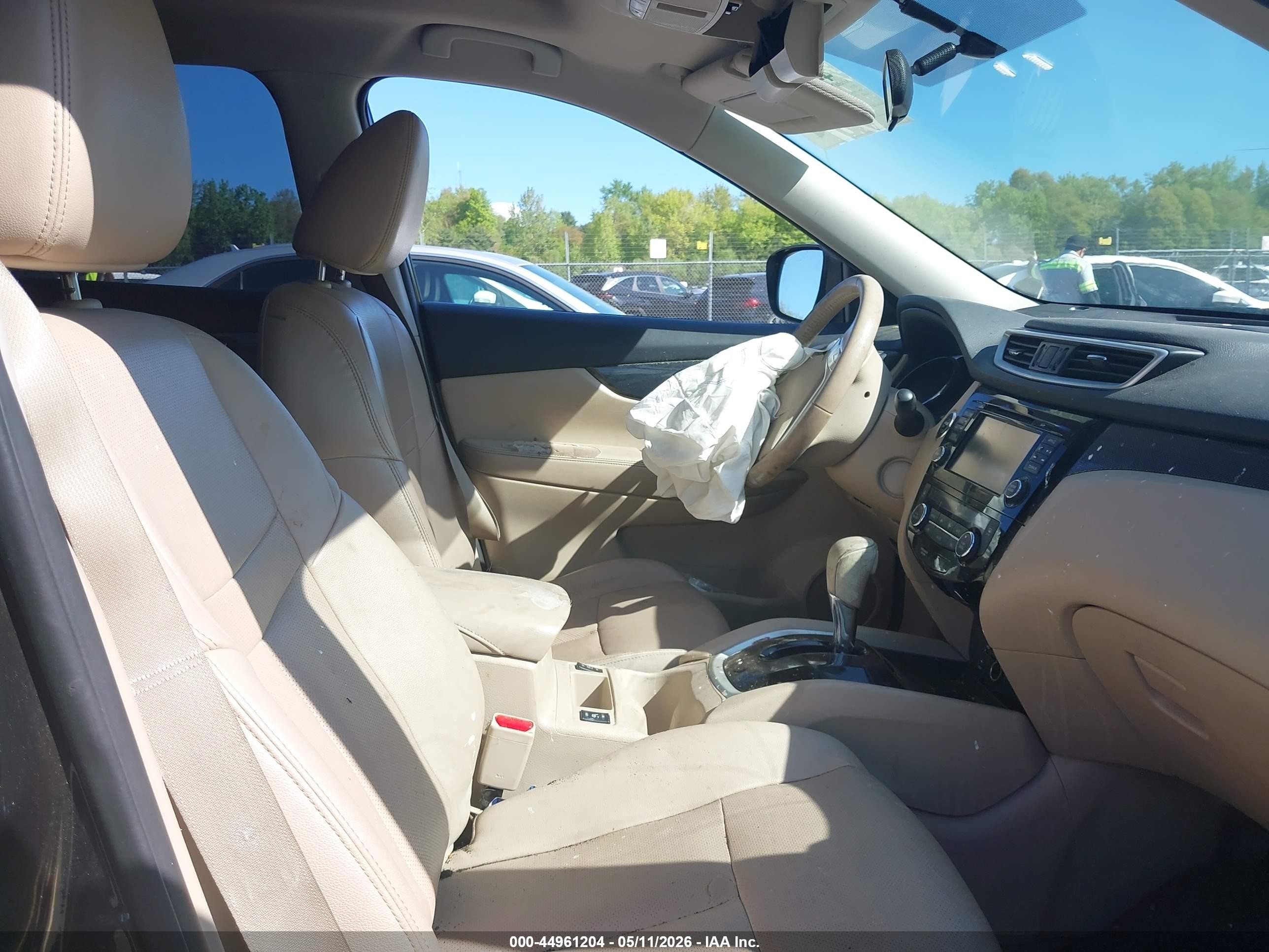 2015 Nissan Rogue Sl Black vin: 5N1AT2MV3FC889991