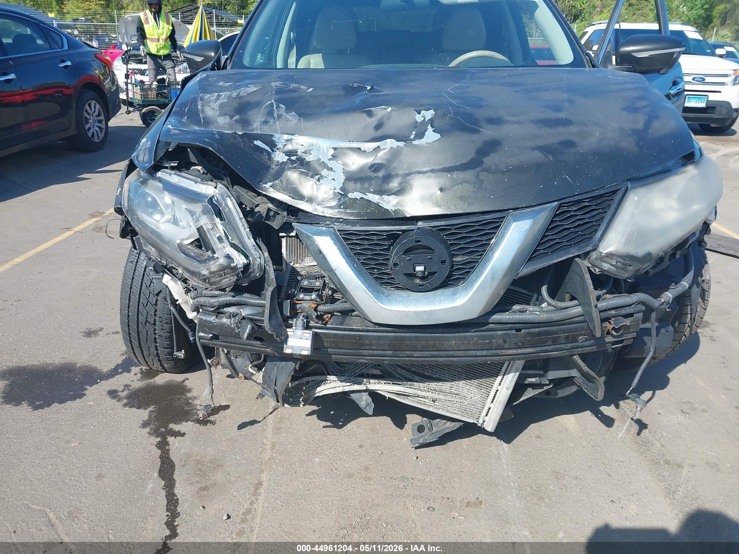 2015 Nissan Rogue Sl Black vin: 5N1AT2MV3FC889991