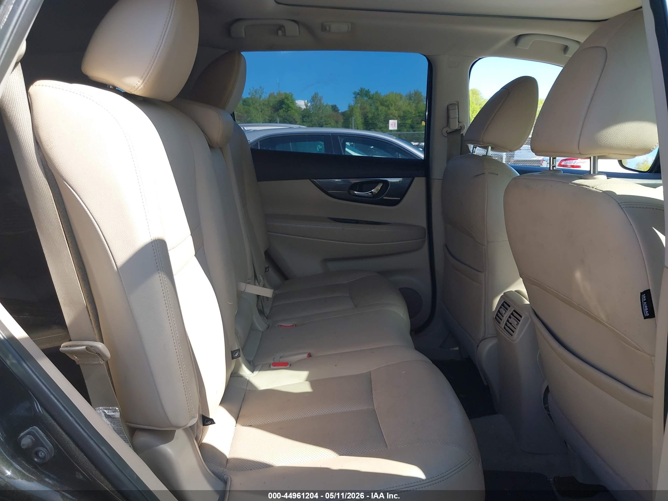 2015 Nissan Rogue Sl Black vin: 5N1AT2MV3FC889991