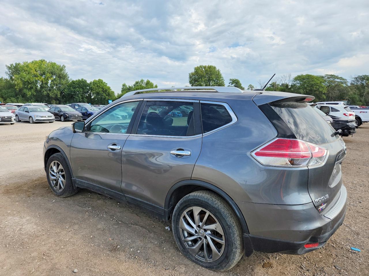 2015 Nissan Rogue S Gray vin: 5N1AT2MV3FC904649