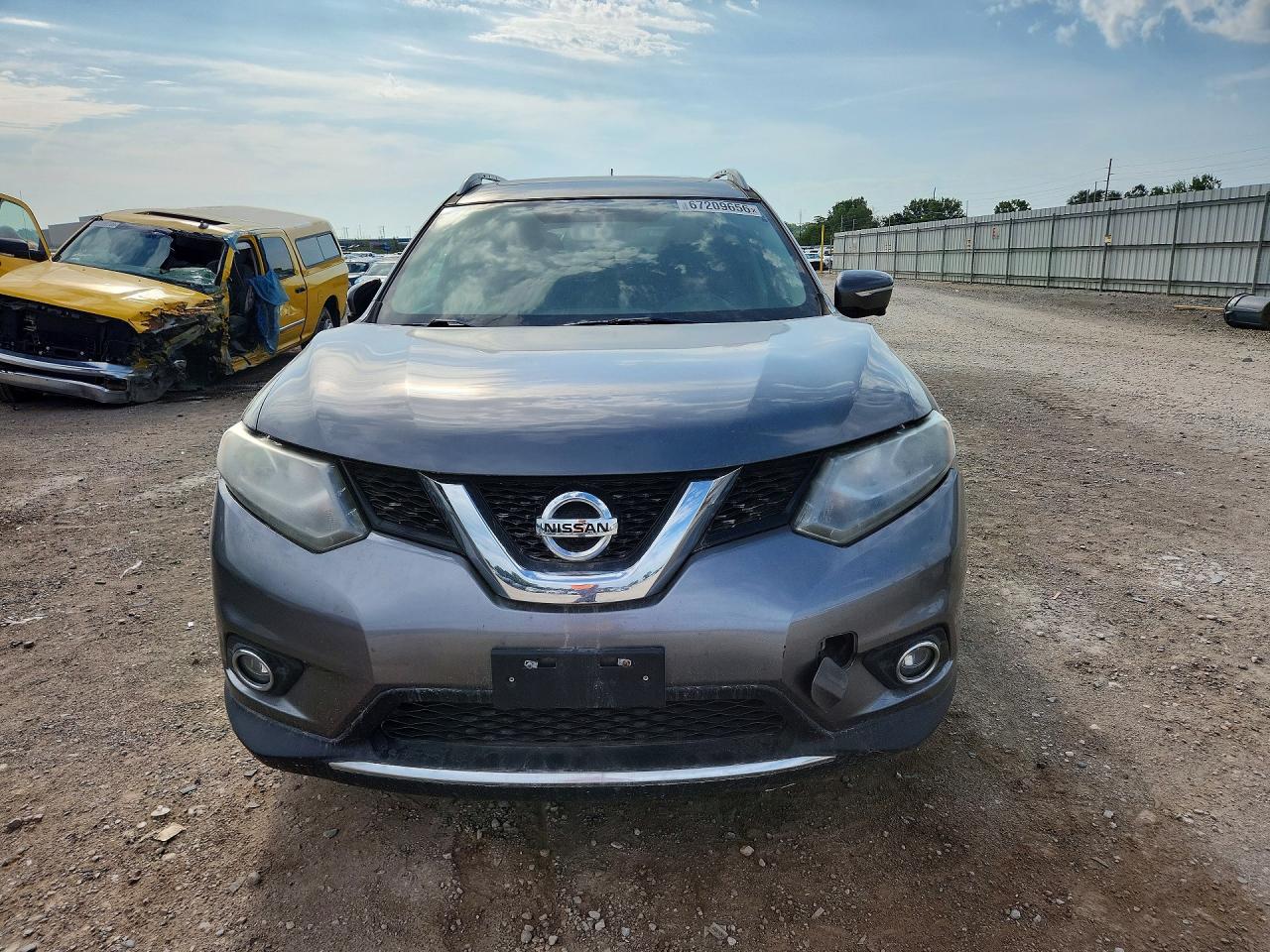 2015 Nissan Rogue S Gray vin: 5N1AT2MV3FC904649