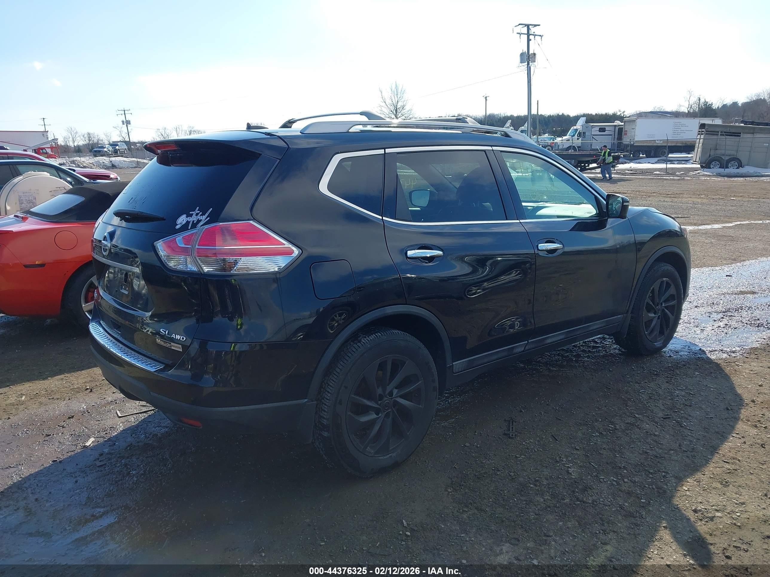 2015 Nissan Rogue Sl Черный vin: 5N1AT2MV3FC917949