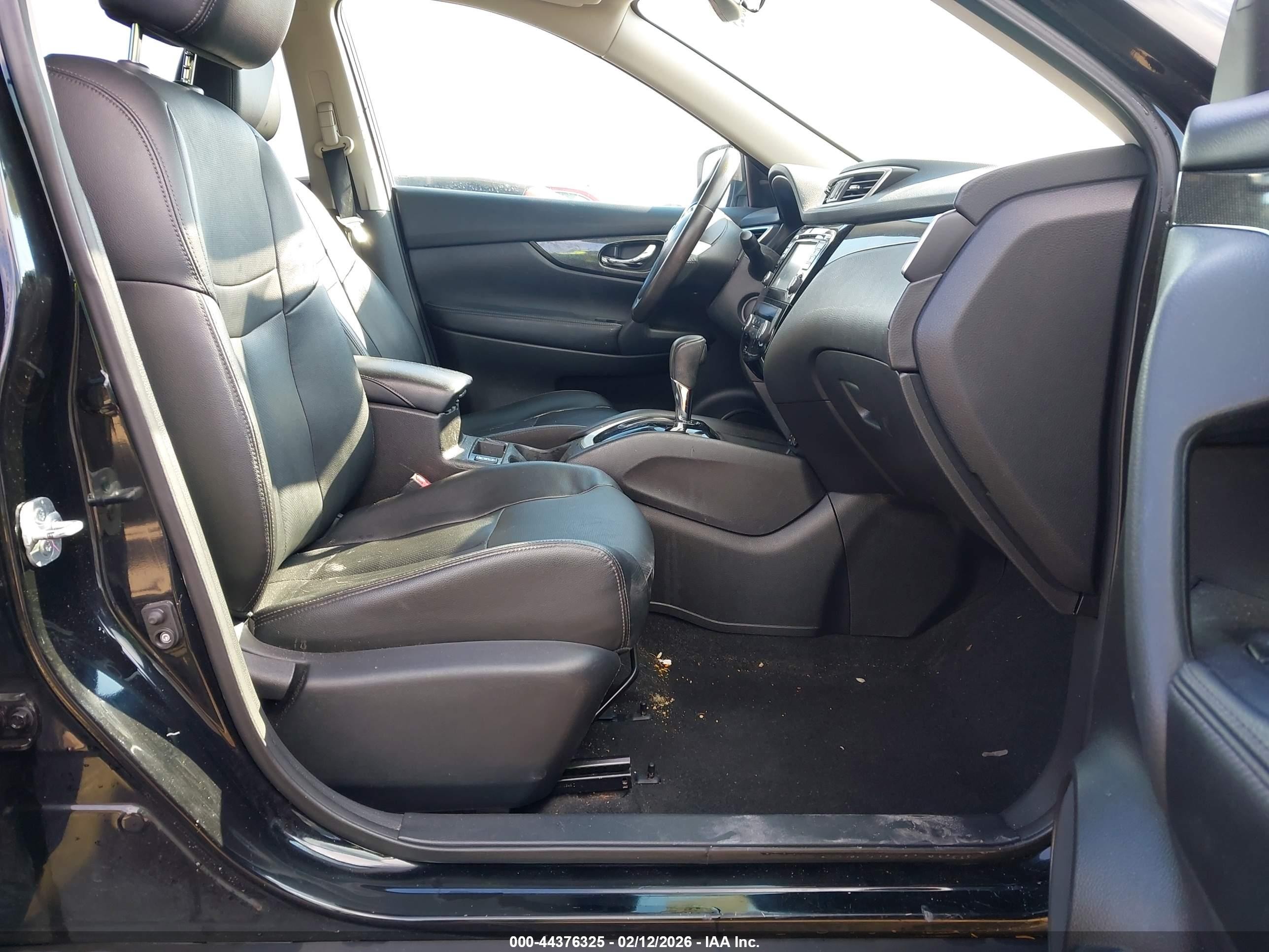 2015 Nissan Rogue Sl Черный vin: 5N1AT2MV3FC917949