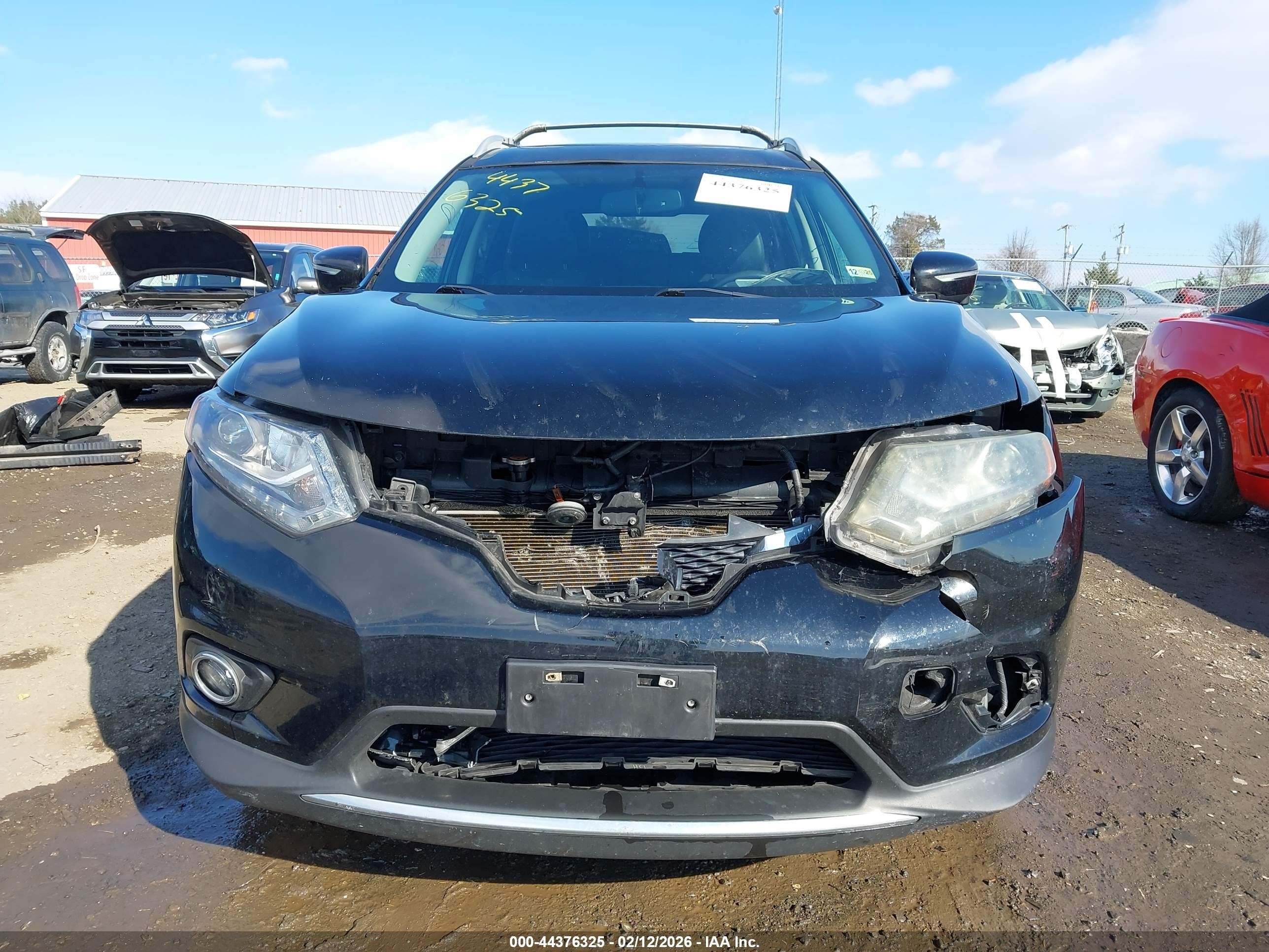 2015 Nissan Rogue Sl Черный vin: 5N1AT2MV3FC917949