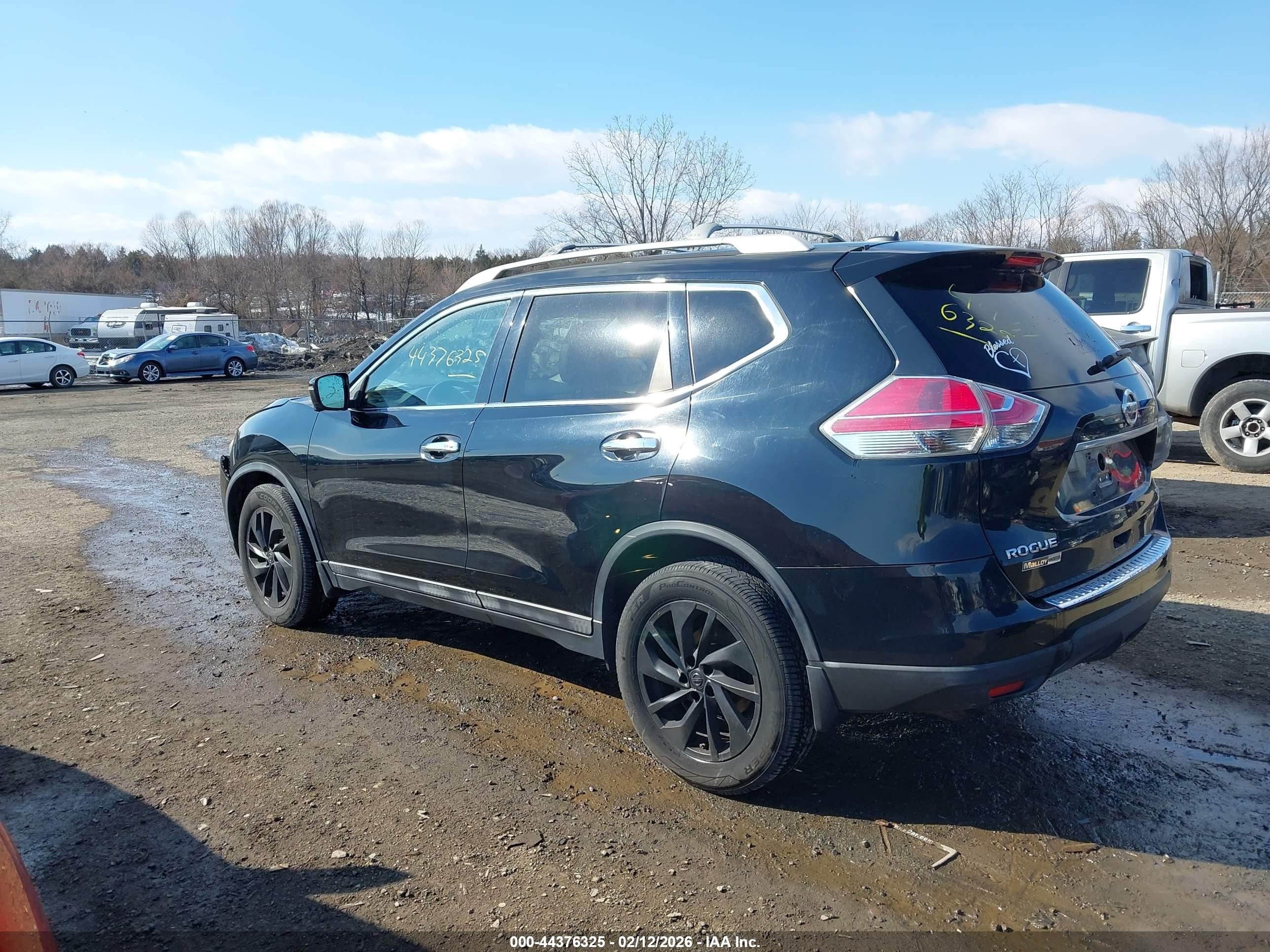2015 Nissan Rogue Sl Черный vin: 5N1AT2MV3FC917949