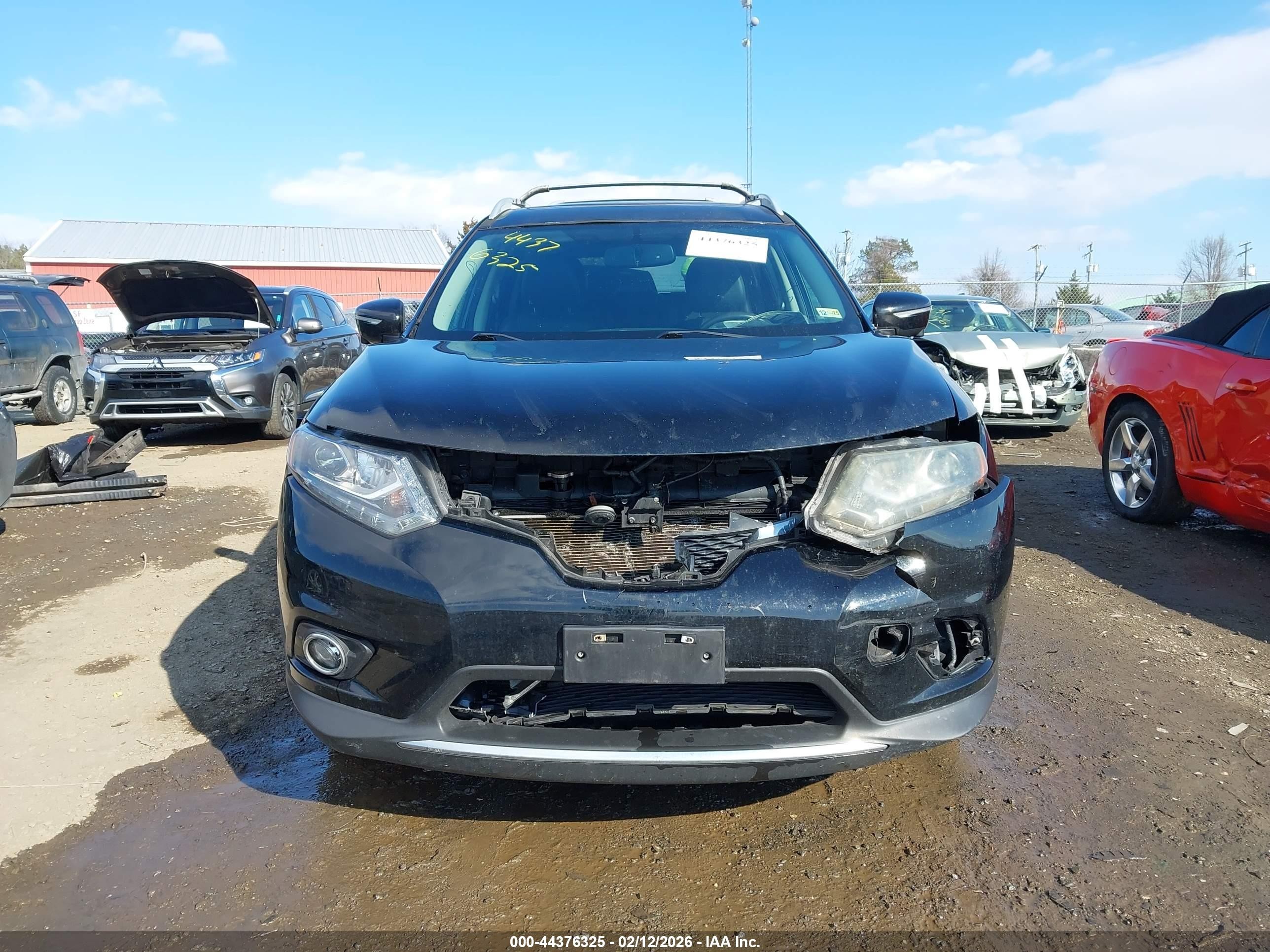 2015 Nissan Rogue Sl Черный vin: 5N1AT2MV3FC917949