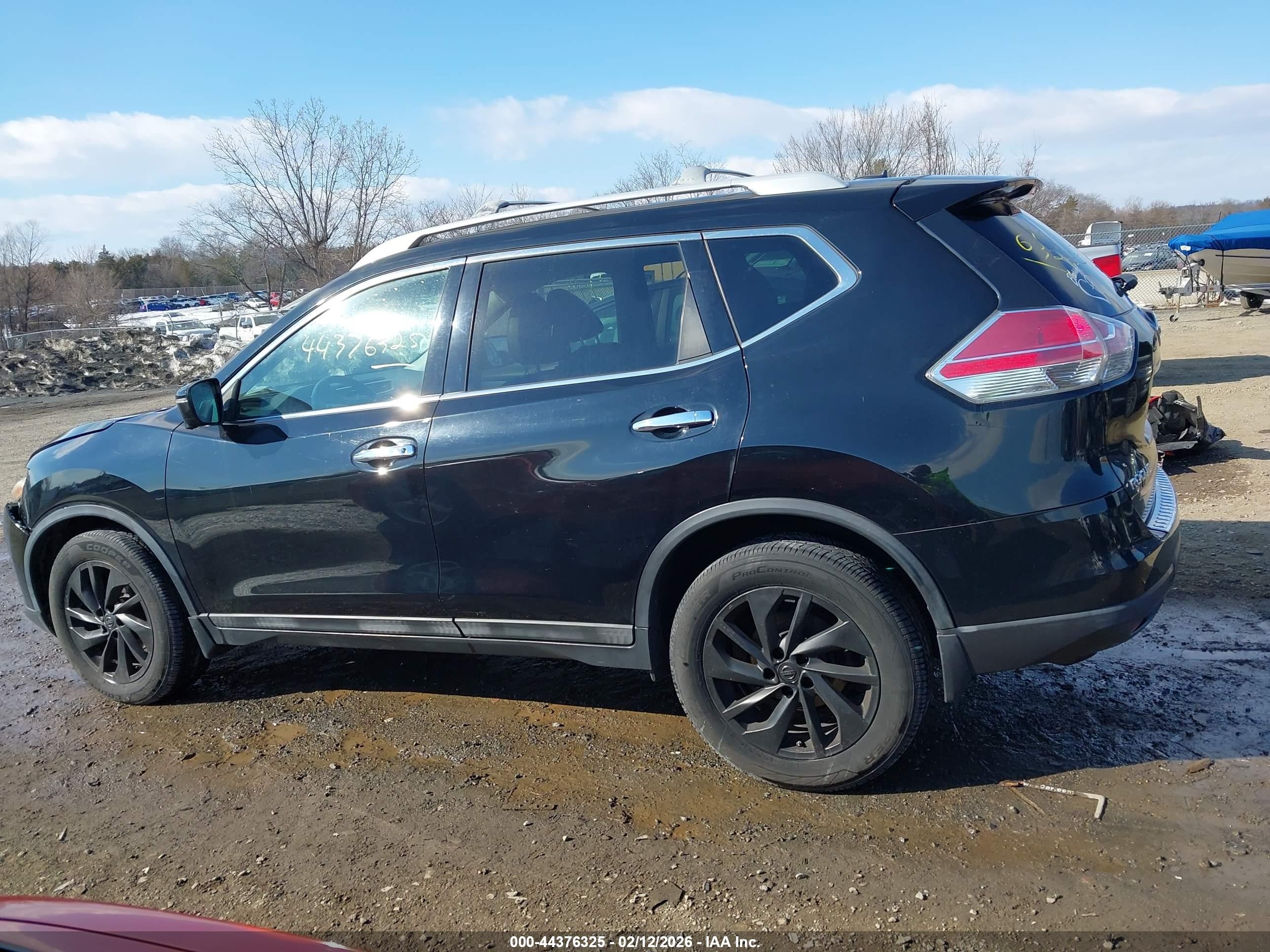 2015 Nissan Rogue Sl Черный vin: 5N1AT2MV3FC917949