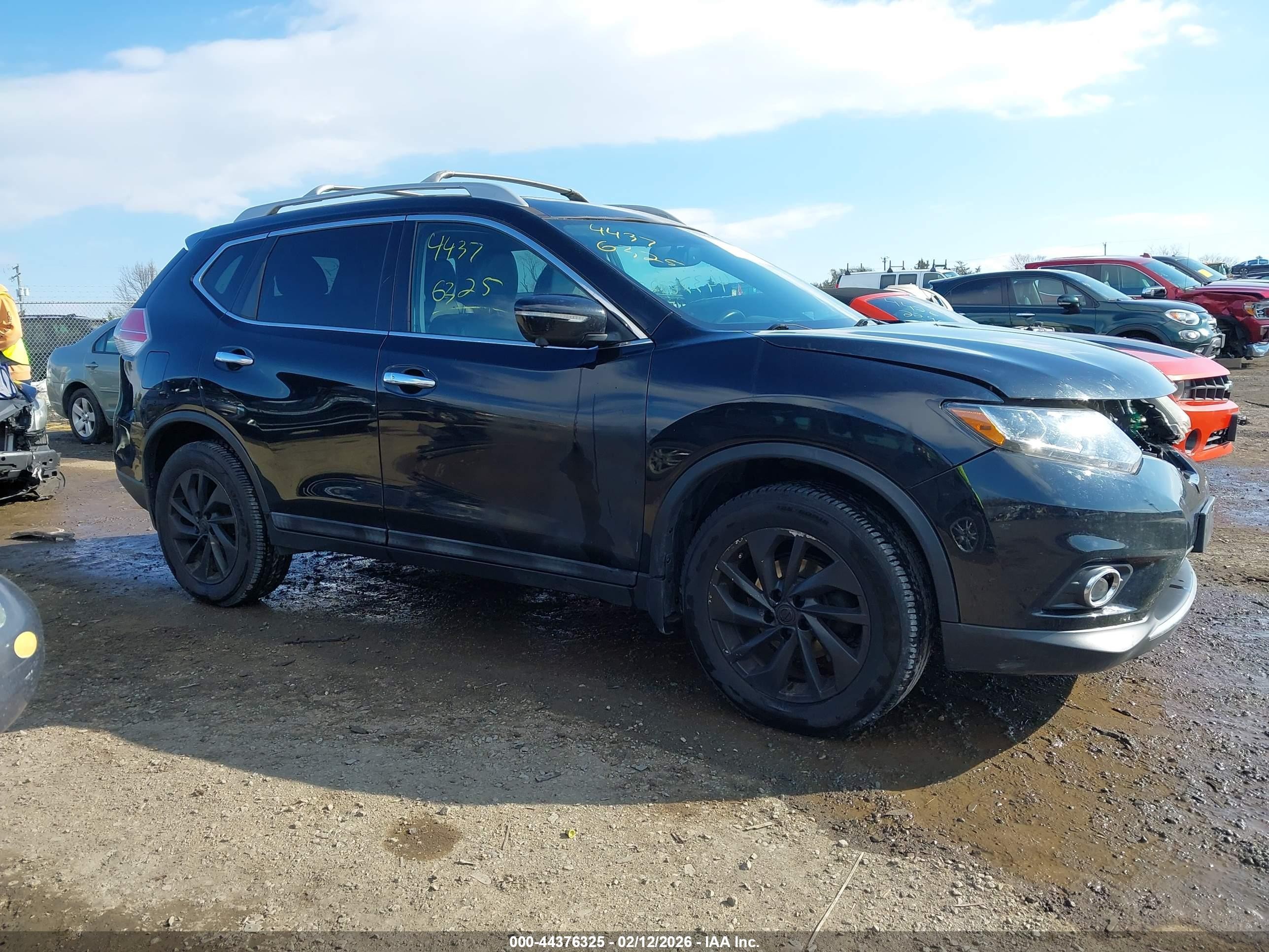 2015 Nissan Rogue Sl Черный vin: 5N1AT2MV3FC917949