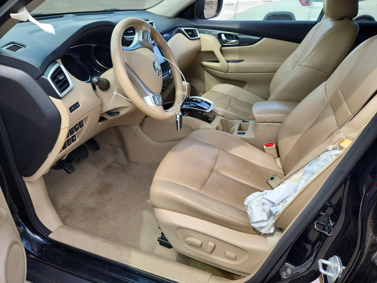2015 Nissan Rogue Sl Black vin: 5N1AT2MV3FC918468