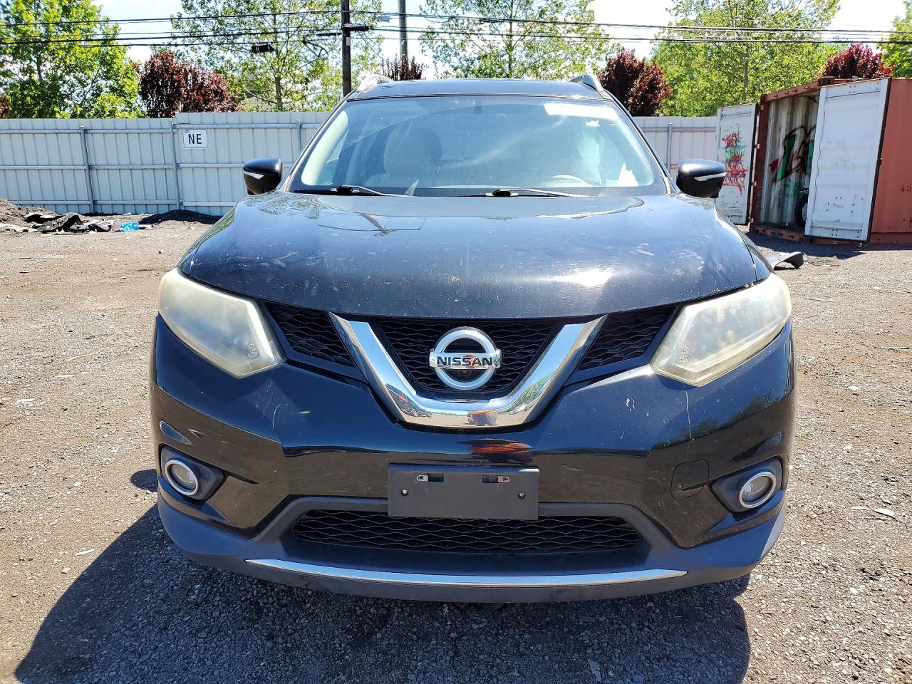 2015 Nissan Rogue Sl Black vin: 5N1AT2MV3FC918468