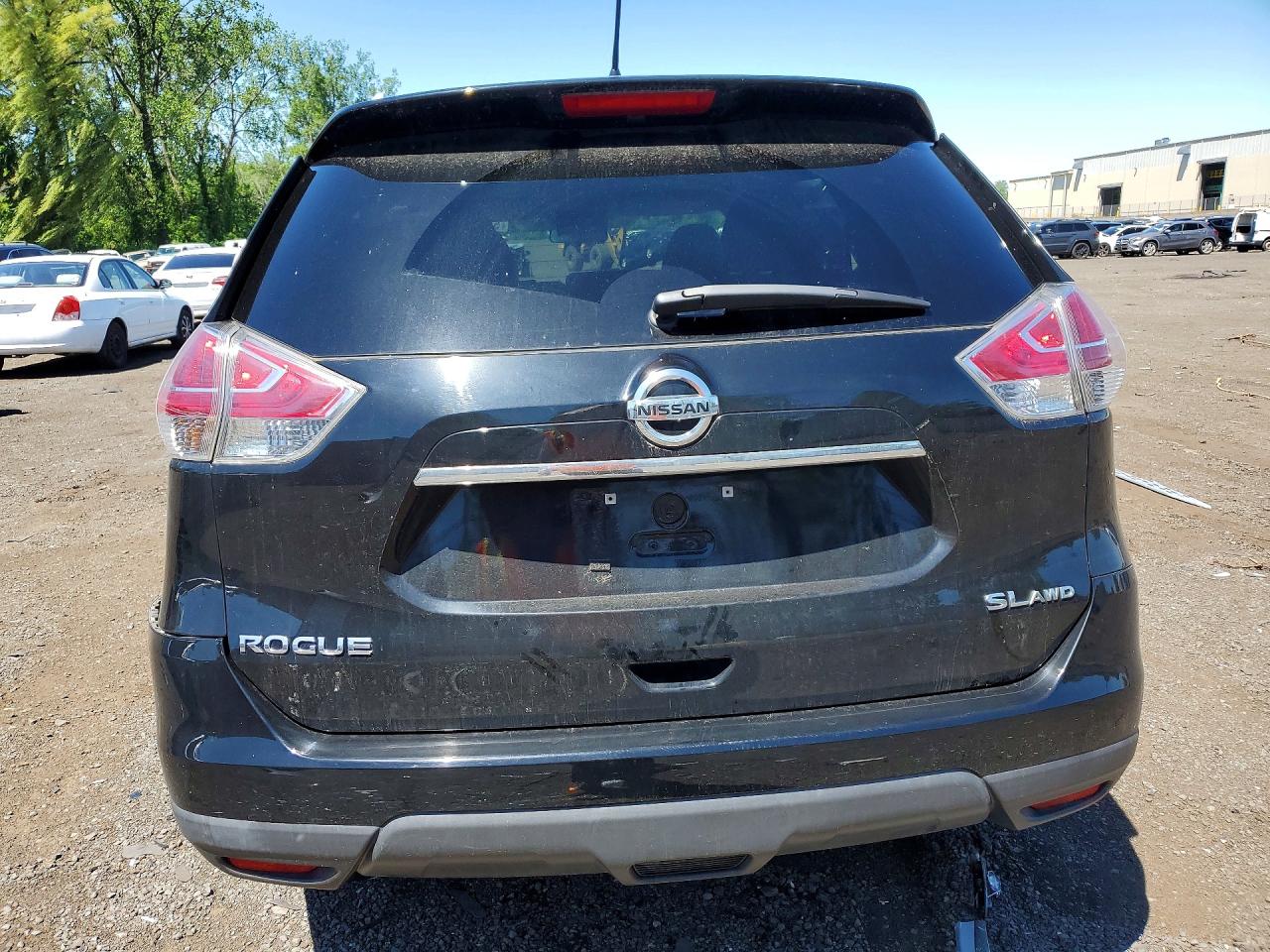 2015 Nissan Rogue Sl Black vin: 5N1AT2MV3FC918468