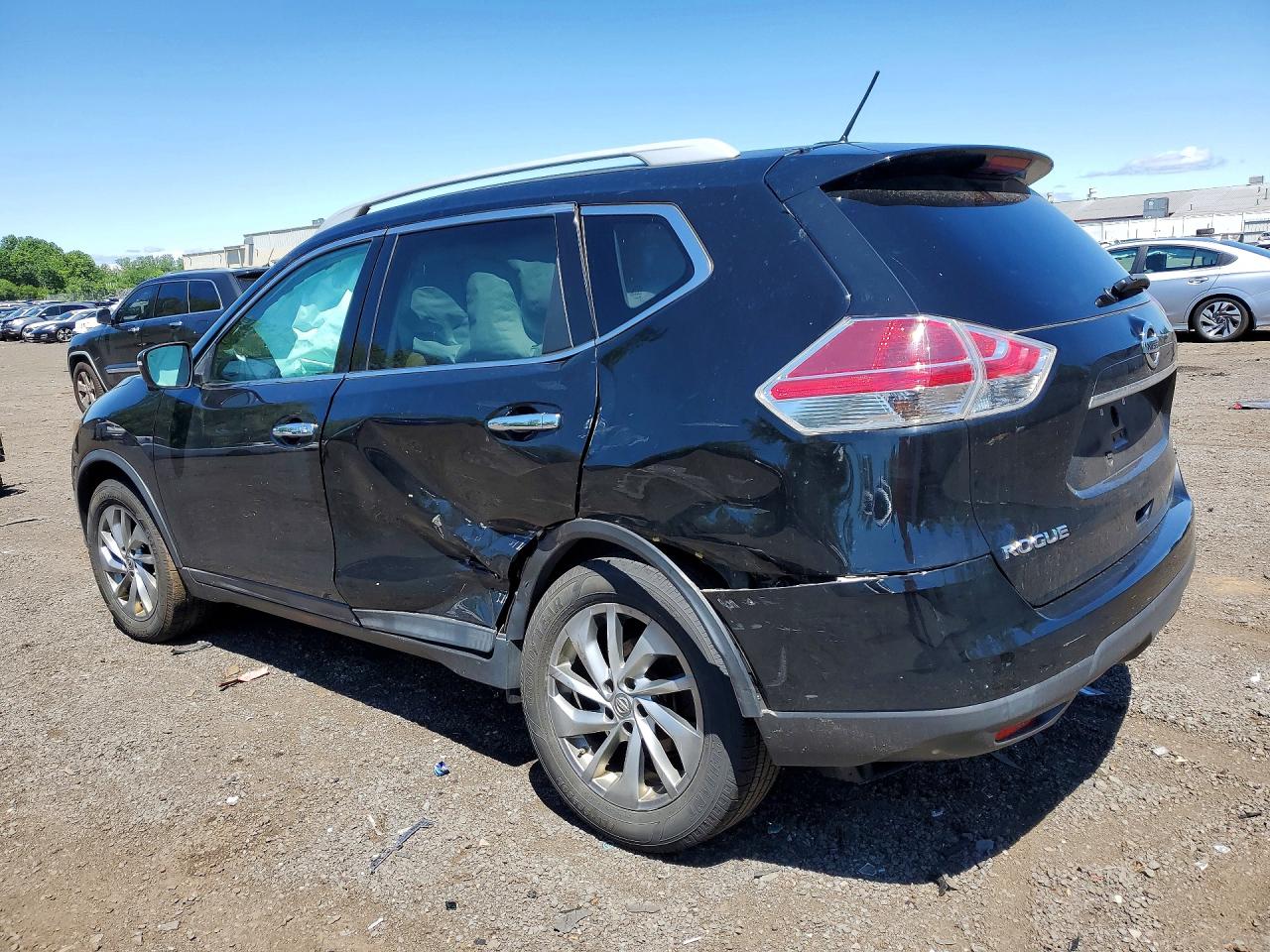 2015 Nissan Rogue Sl Black vin: 5N1AT2MV3FC918468