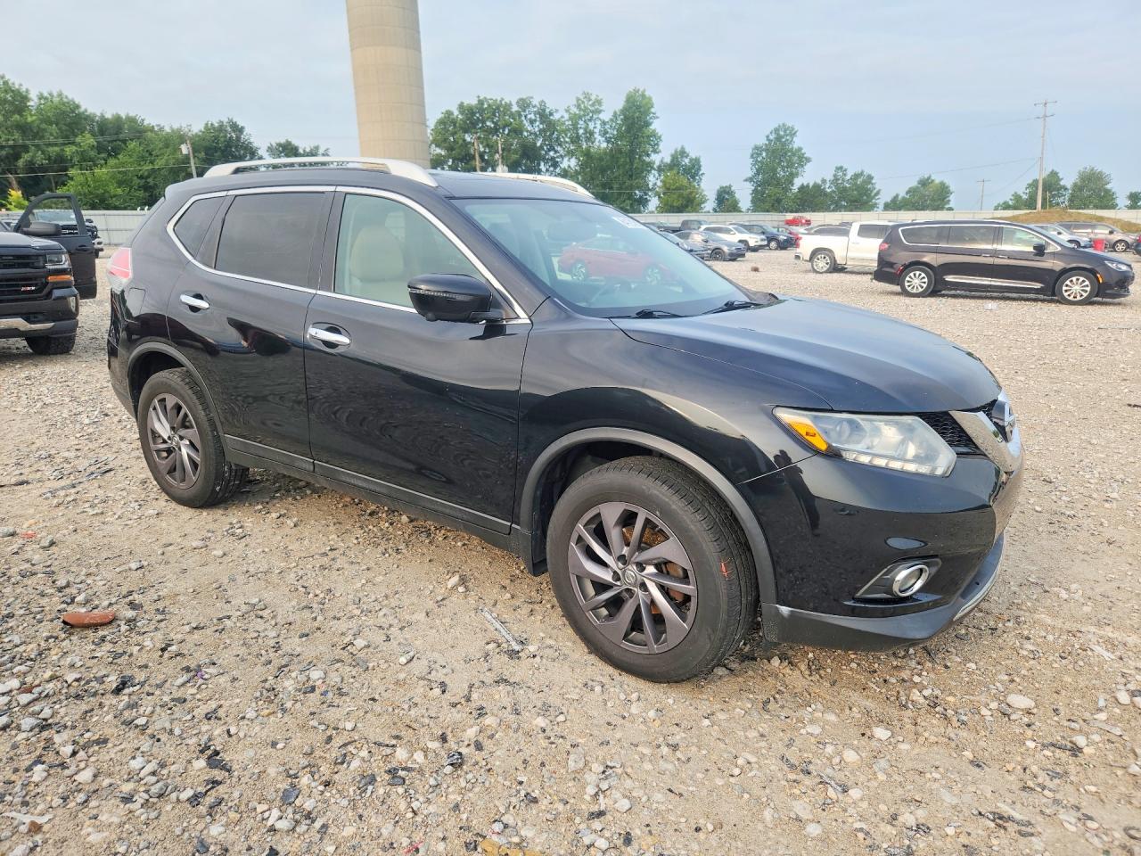 2016 Nissan Rogue Sl Black vin: 5N1AT2MV3GC784126