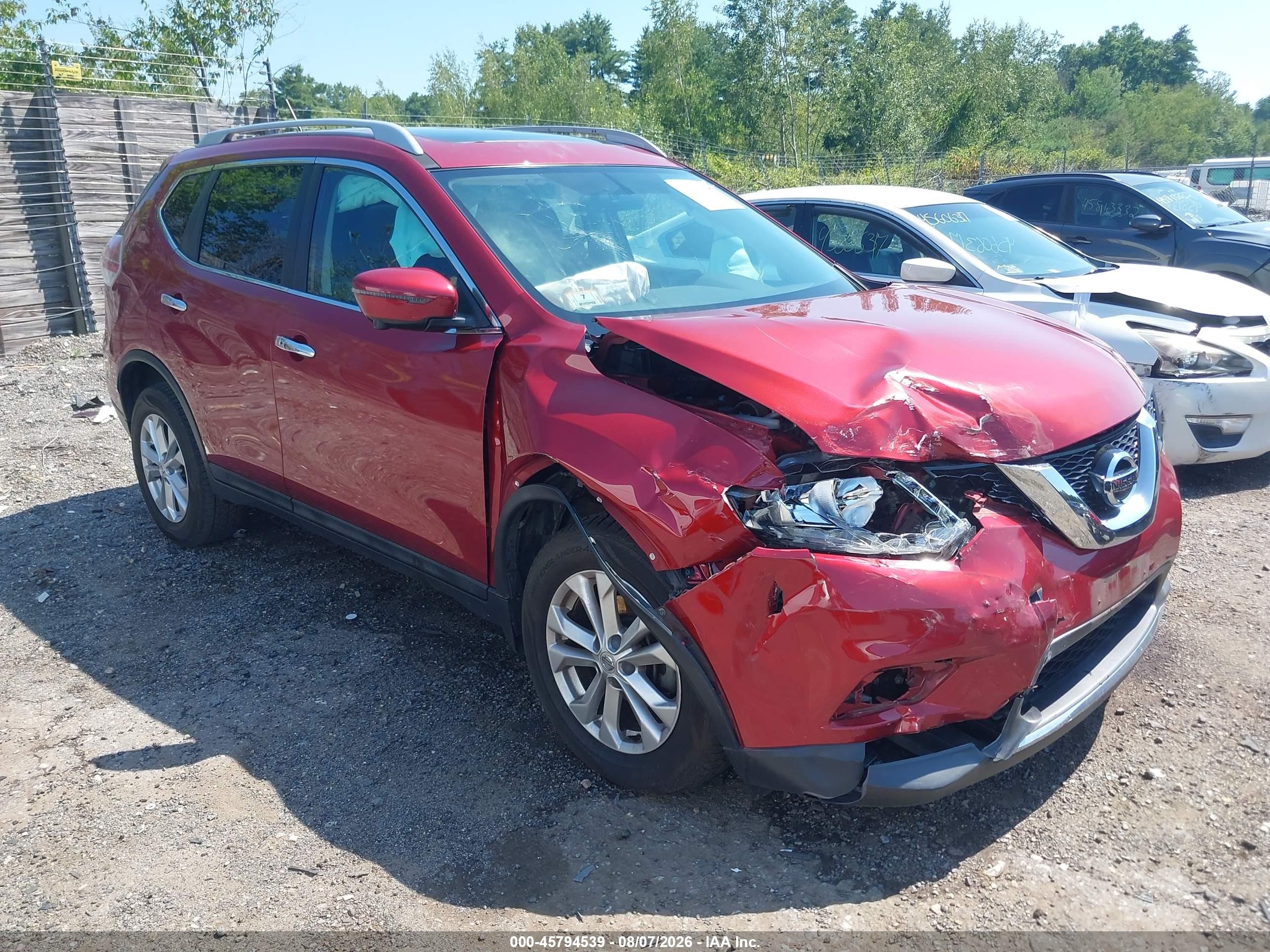 2016 Nissan Rogue Sv Red vin: 5N1AT2MV3GC867121