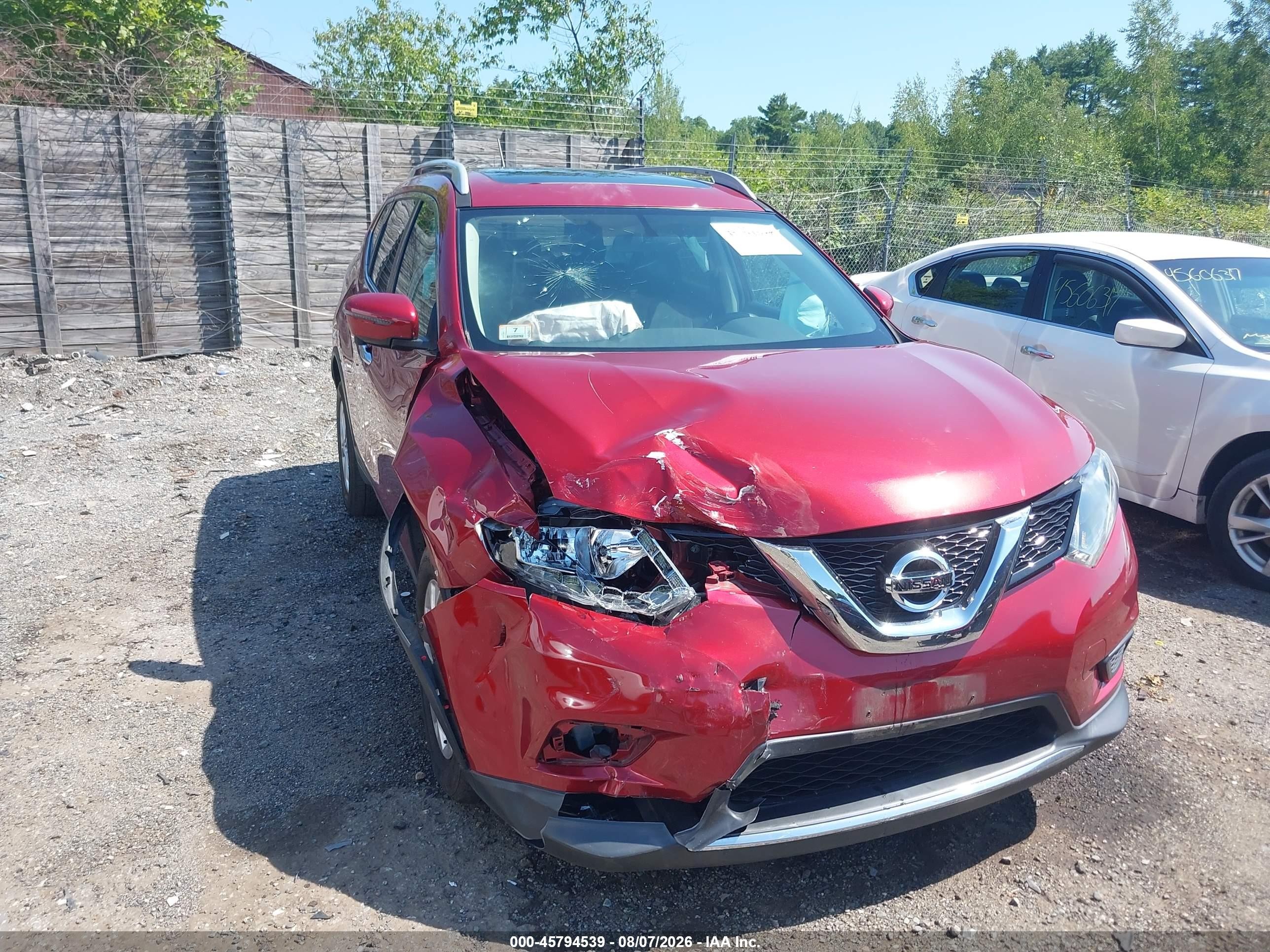 2016 Nissan Rogue Sv Red vin: 5N1AT2MV3GC867121