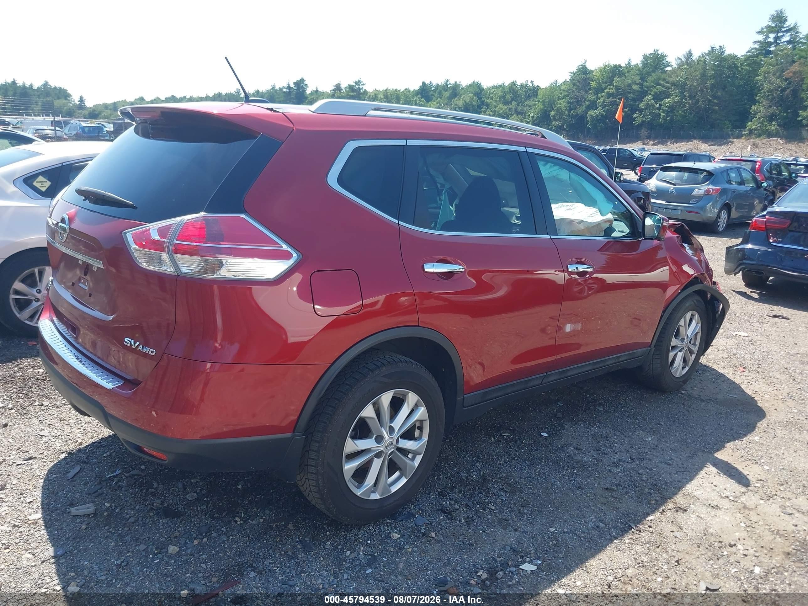 2016 Nissan Rogue Sv Red vin: 5N1AT2MV3GC867121