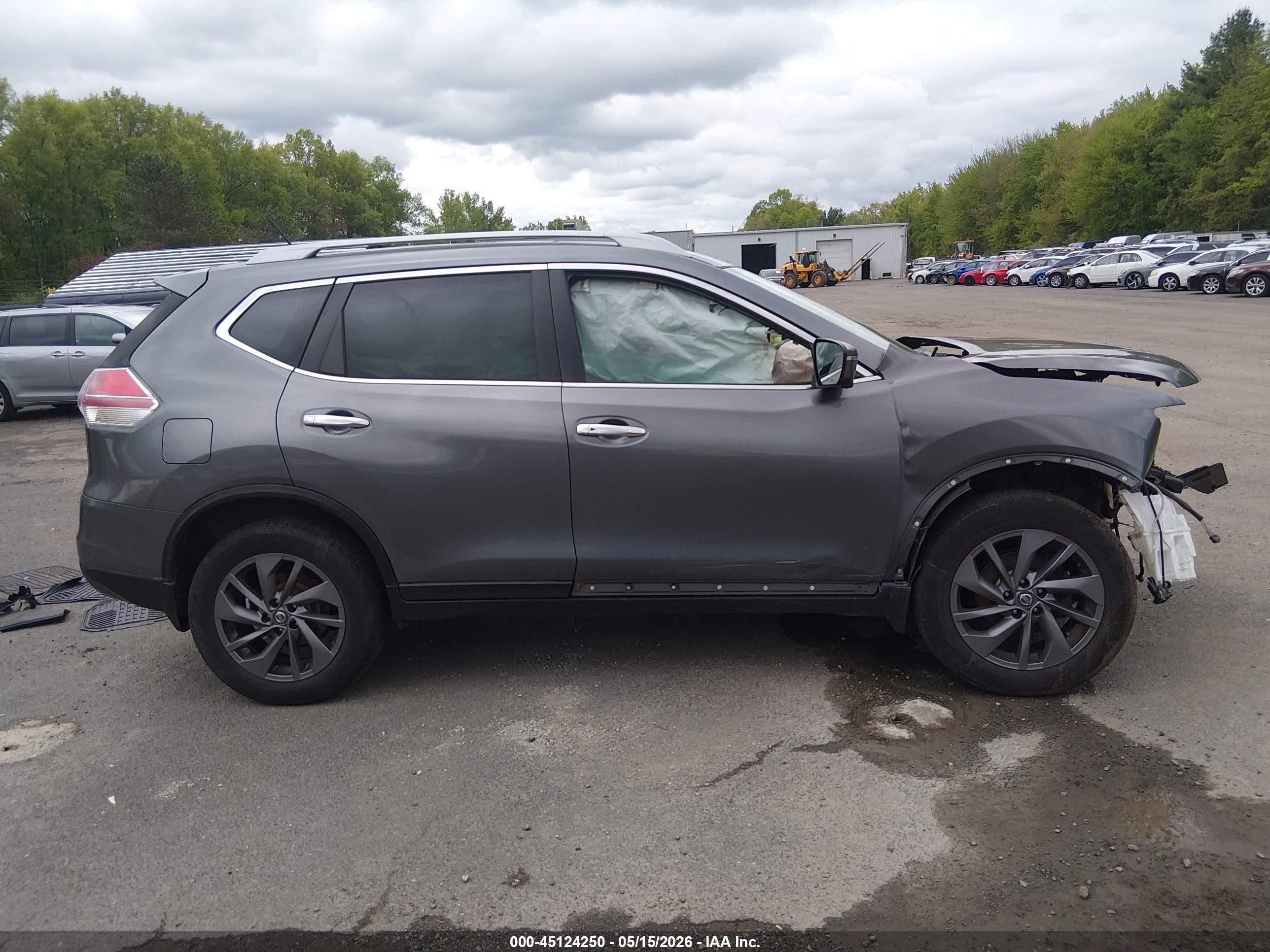 2016 Nissan Rogue Sl Серый vin: 5N1AT2MV3GC870231