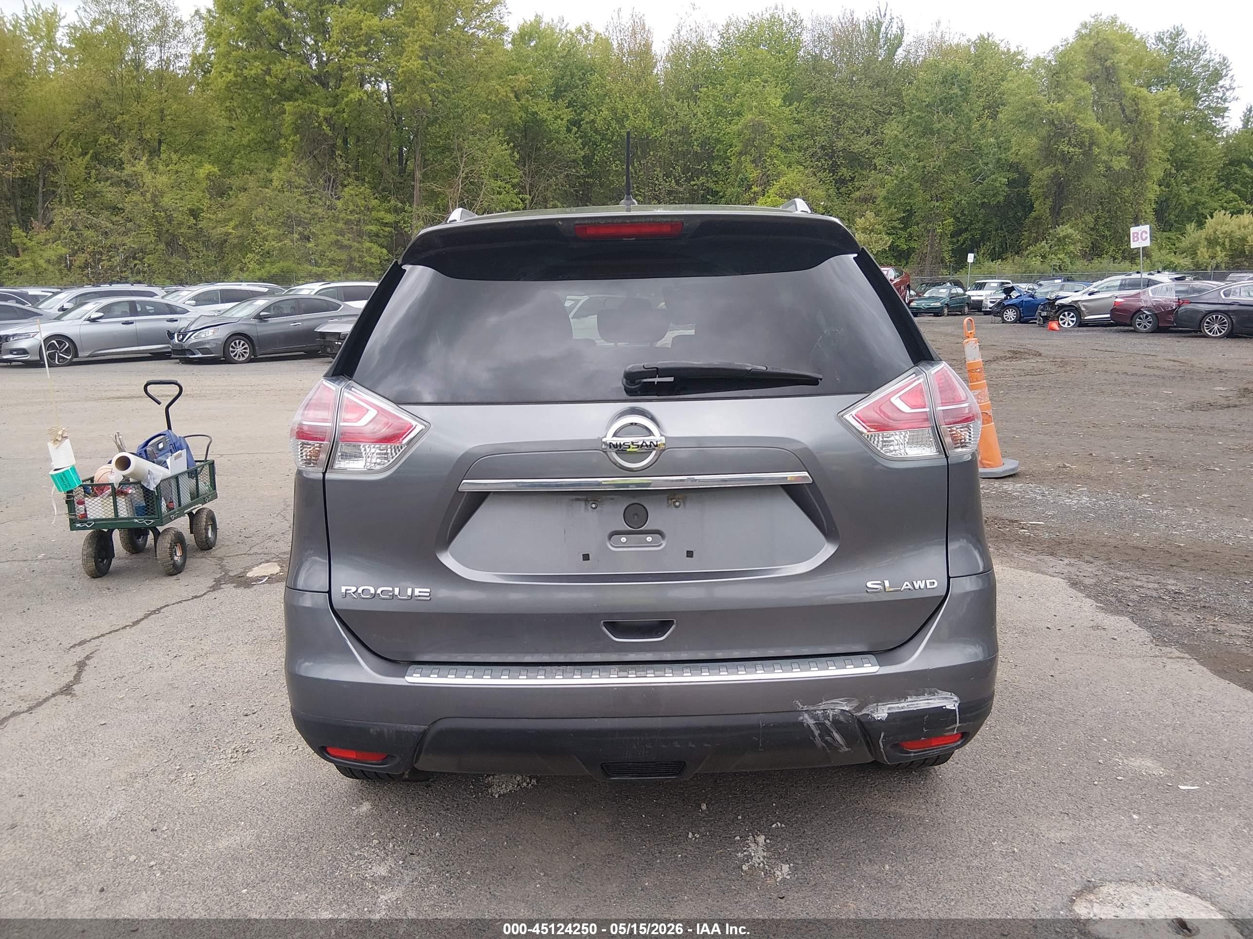 2016 Nissan Rogue Sl Серый vin: 5N1AT2MV3GC870231