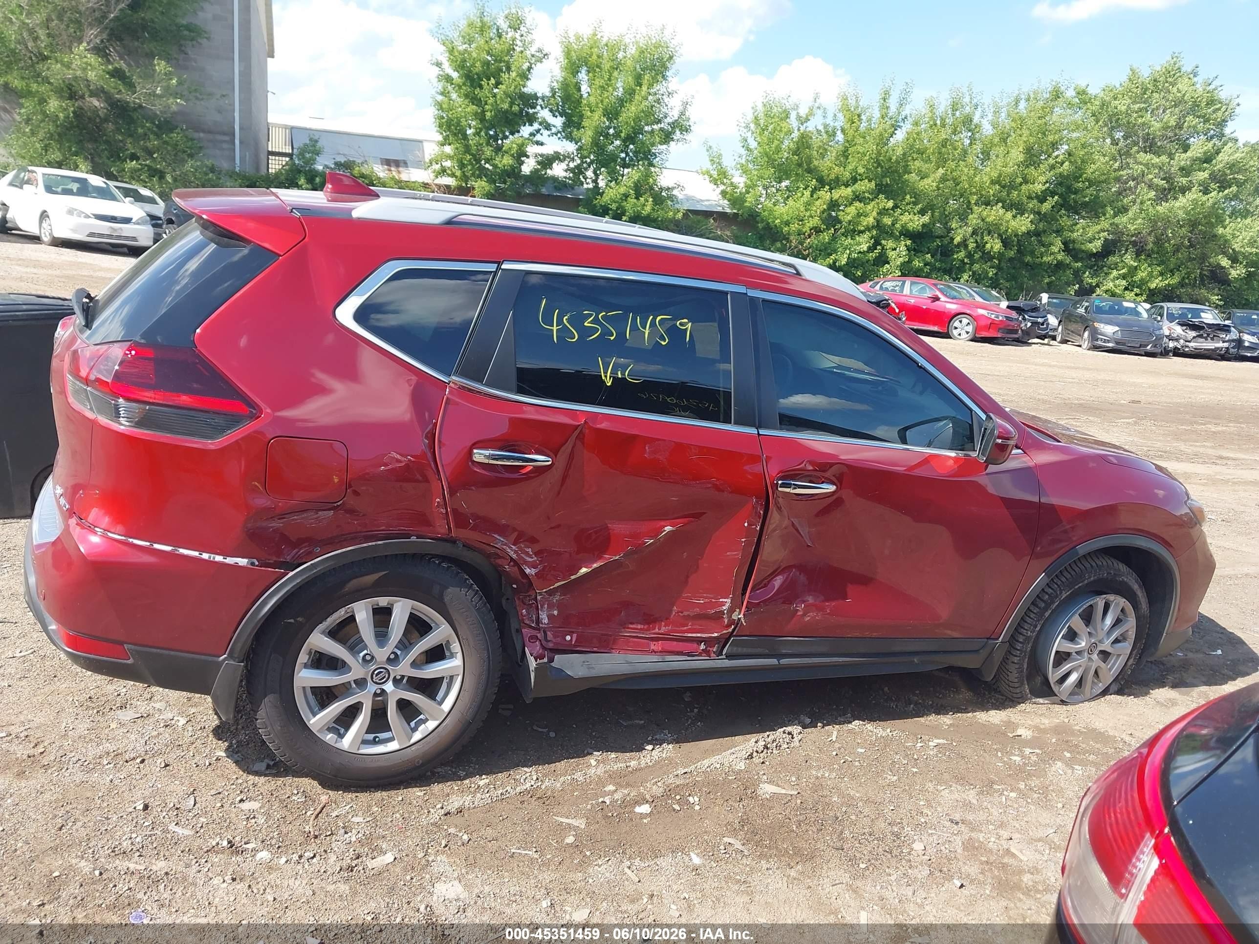 2019 Nissan Rogue Sv Red vin: 5N1AT2MV3KC808255