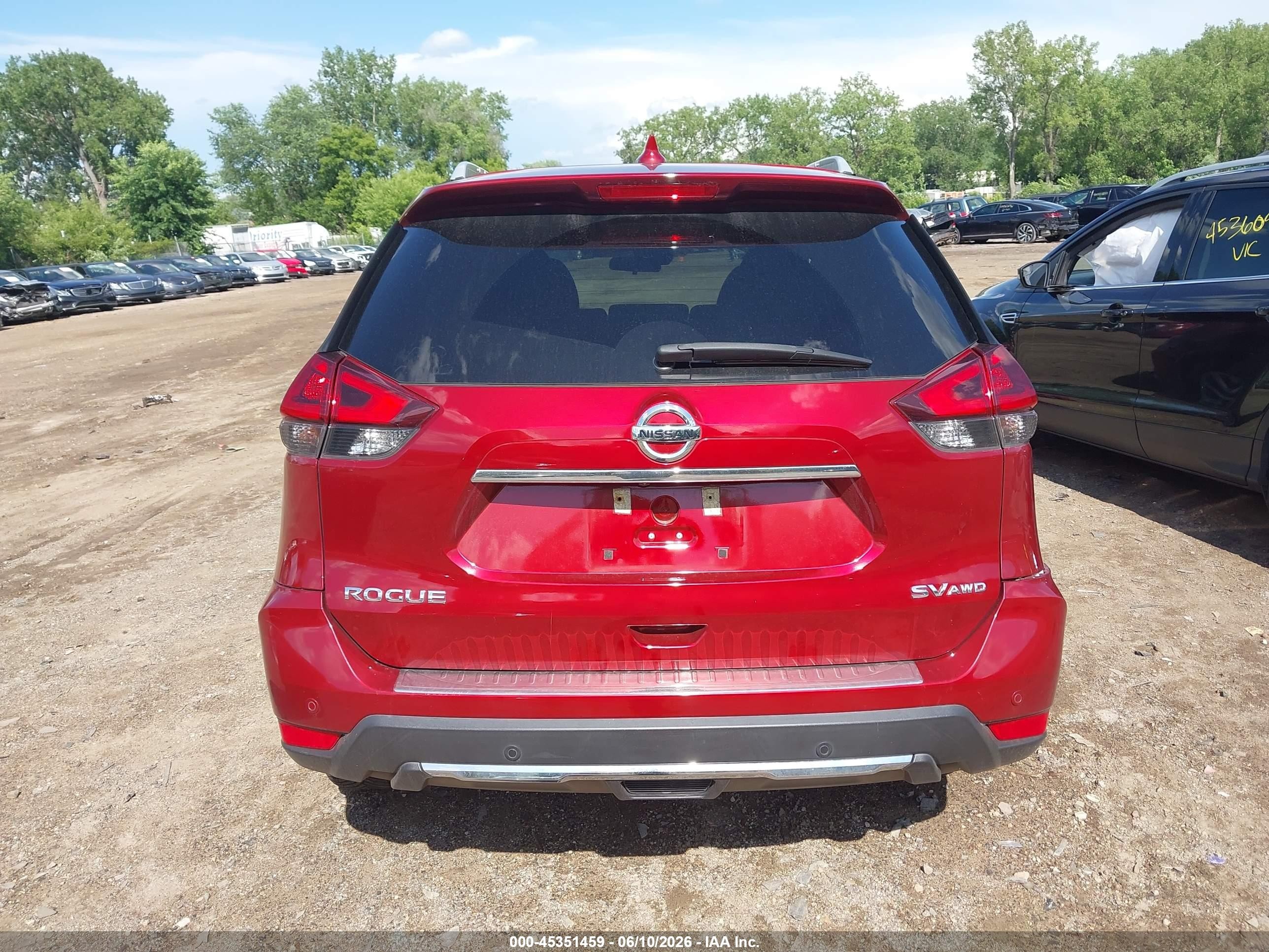 2019 Nissan Rogue Sv Red vin: 5N1AT2MV3KC808255