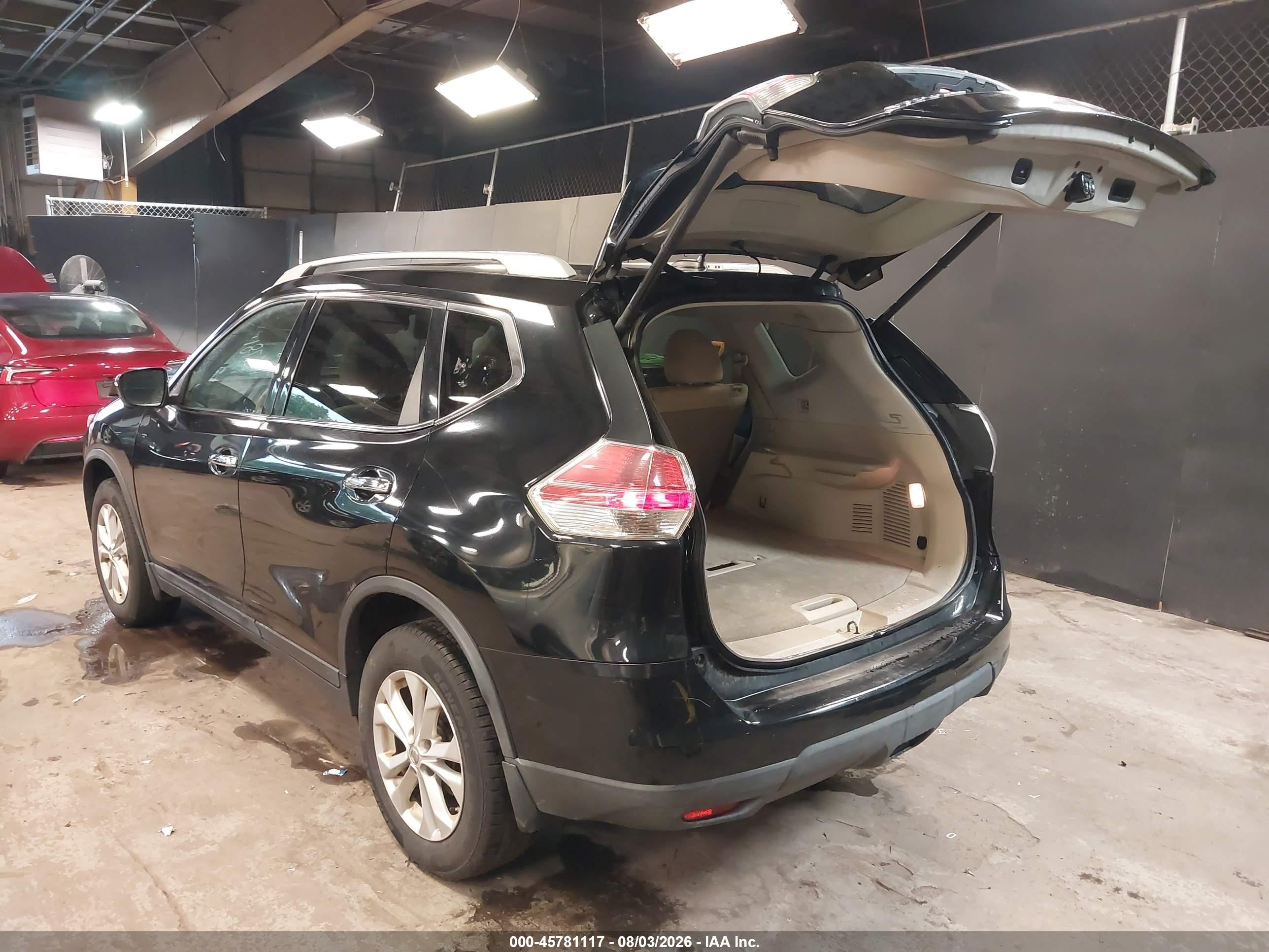 2014 Nissan Rogue Sv Черный vin: 5N1AT2MV4EC764352