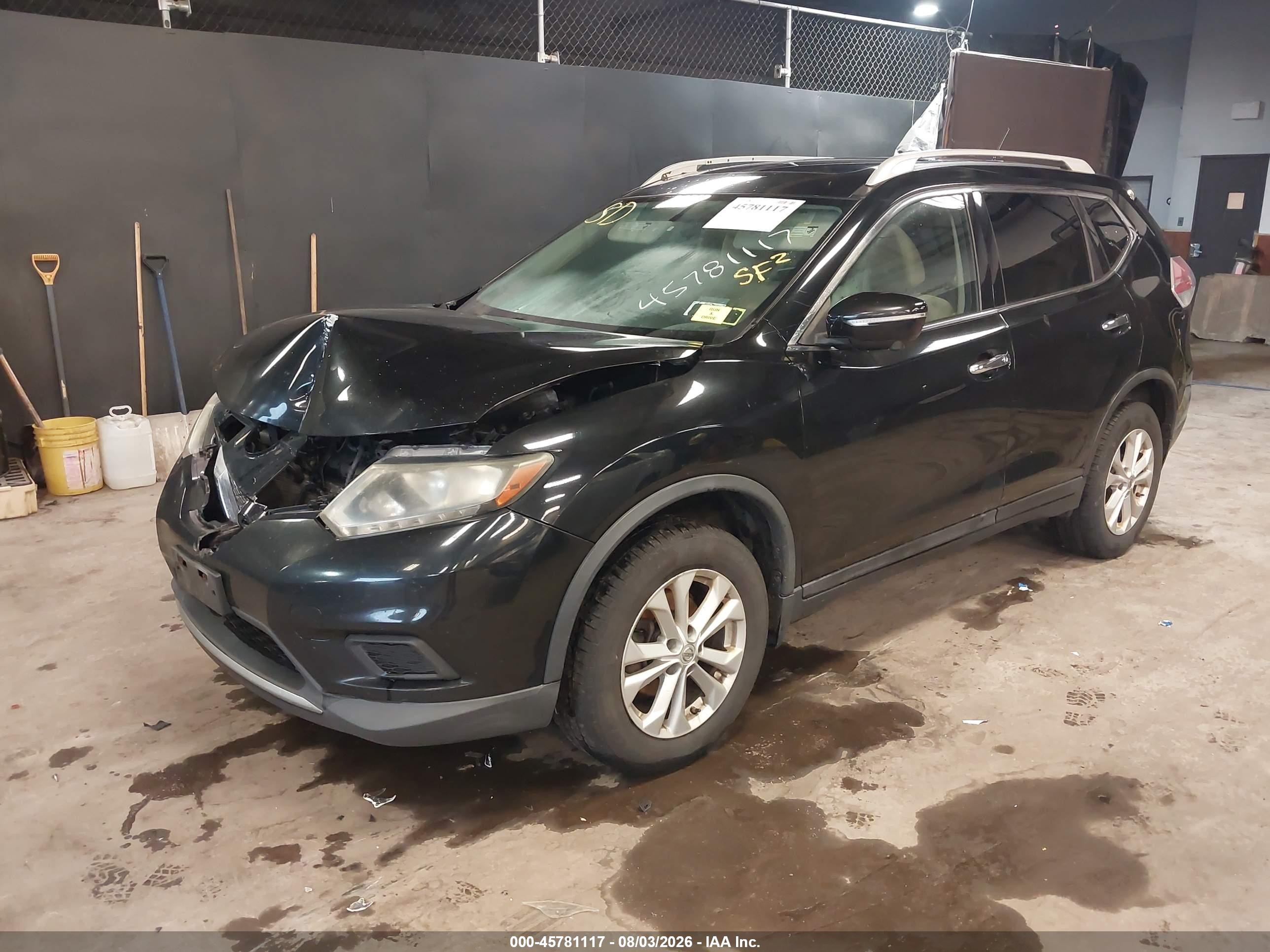 2014 Nissan Rogue Sv Черный vin: 5N1AT2MV4EC764352