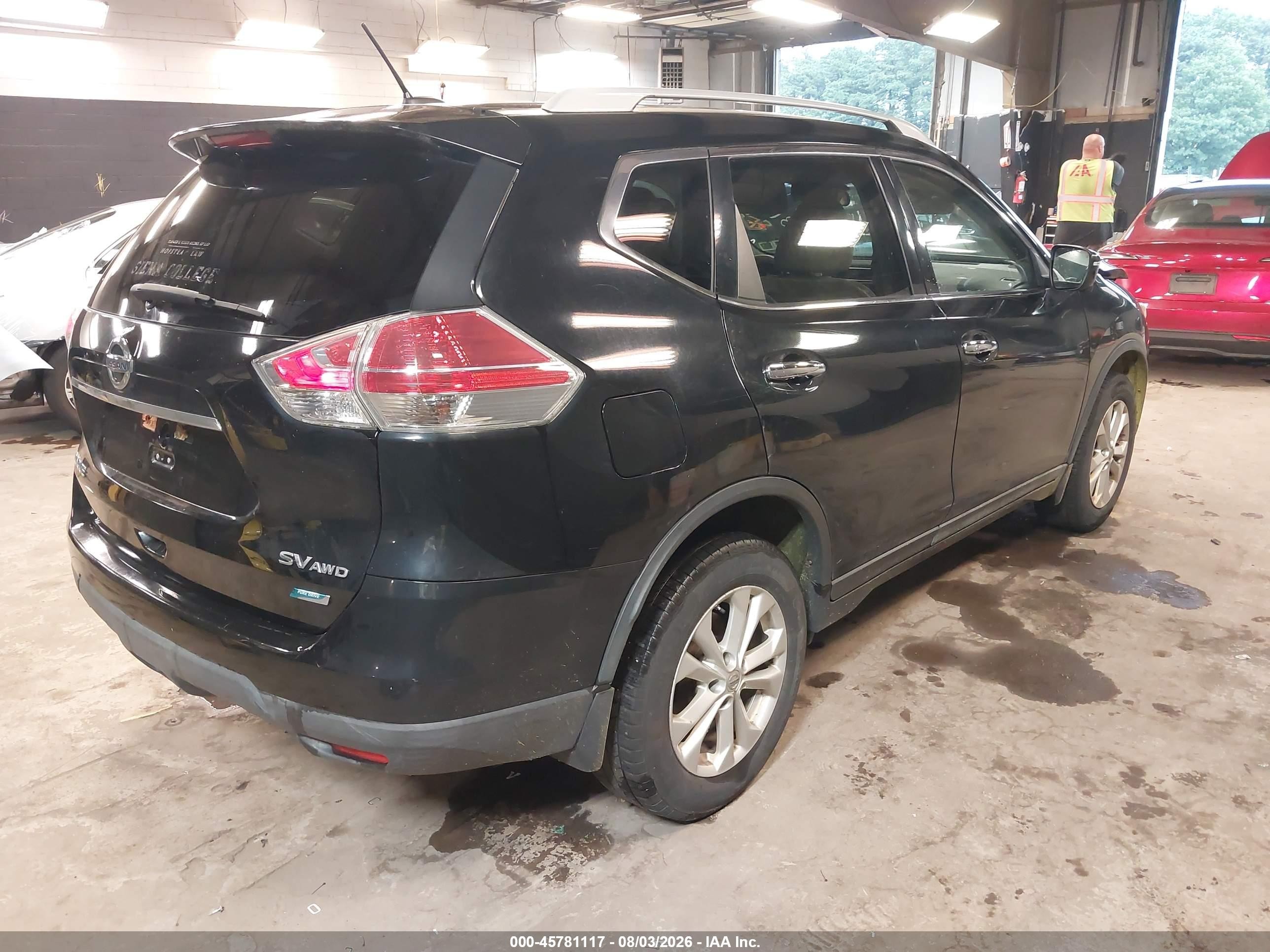 2014 Nissan Rogue Sv Черный vin: 5N1AT2MV4EC764352