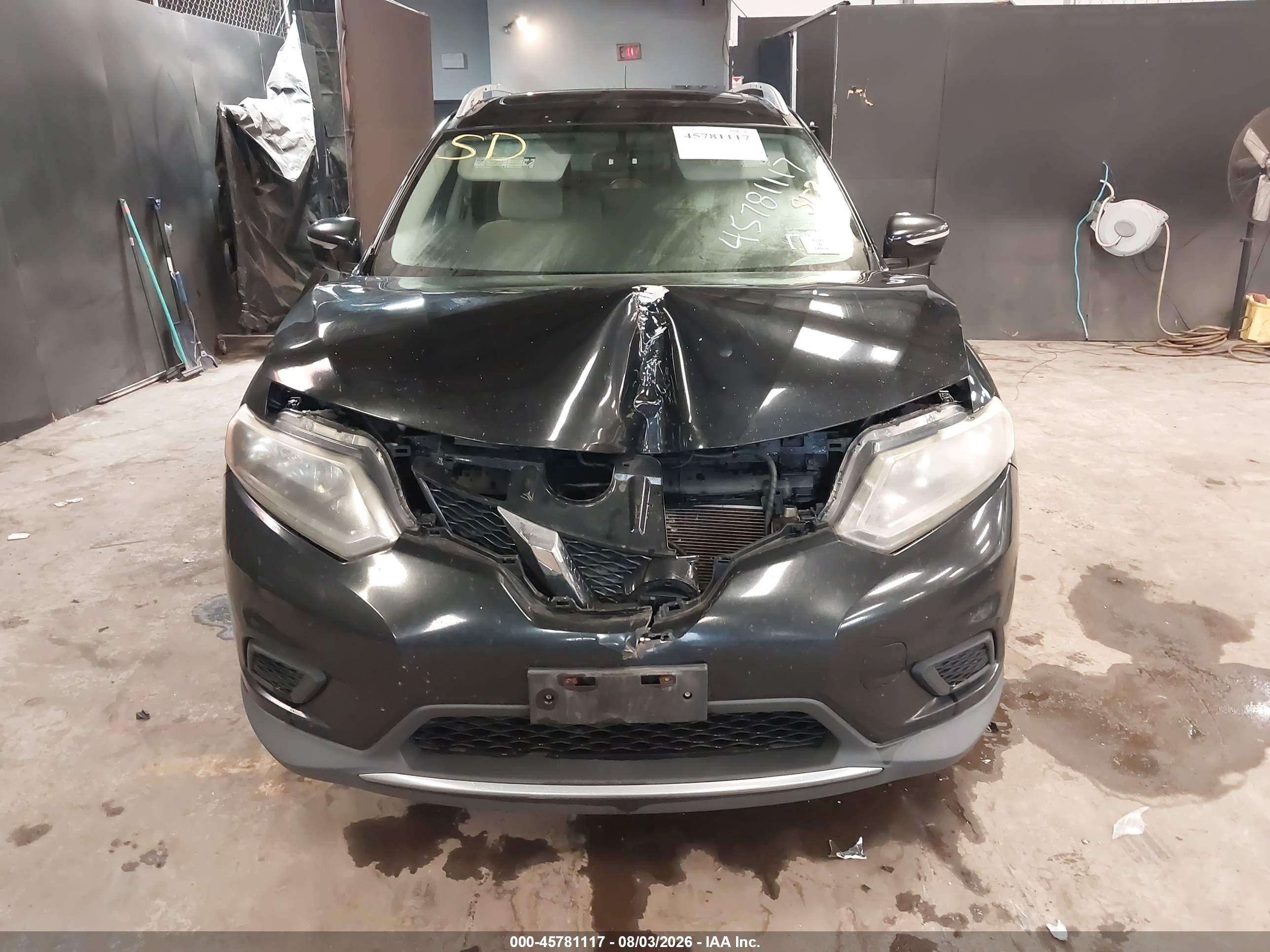 2014 Nissan Rogue Sv Черный vin: 5N1AT2MV4EC764352