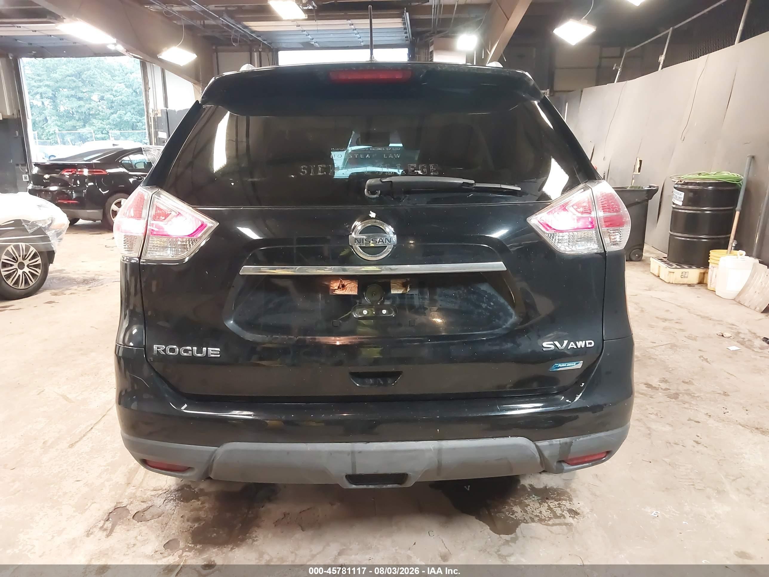 2014 Nissan Rogue Sv Черный vin: 5N1AT2MV4EC764352