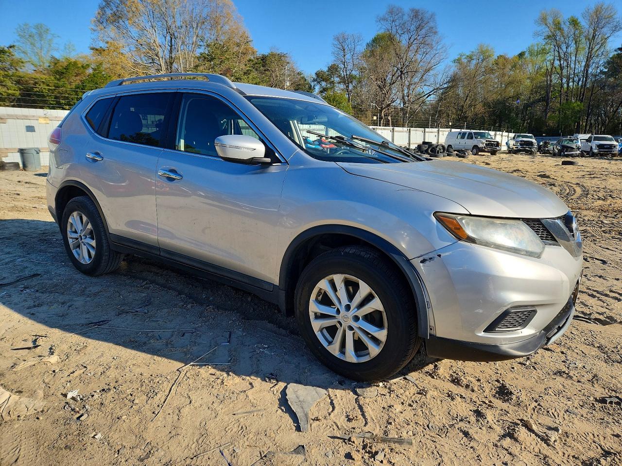 2014 Nissan Rogue Sv Silver vin: 5N1AT2MV4EC764870