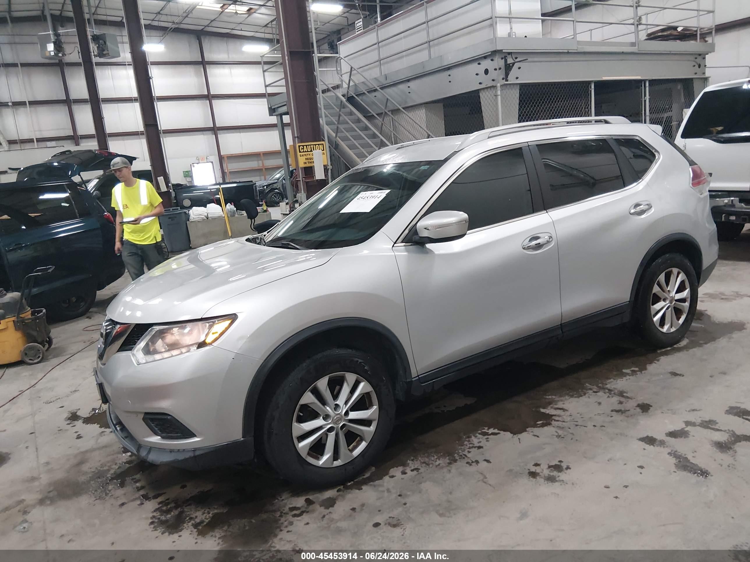 2014 Nissan Rogue S/sl/sv Silver vin: 5N1AT2MV4EC769289