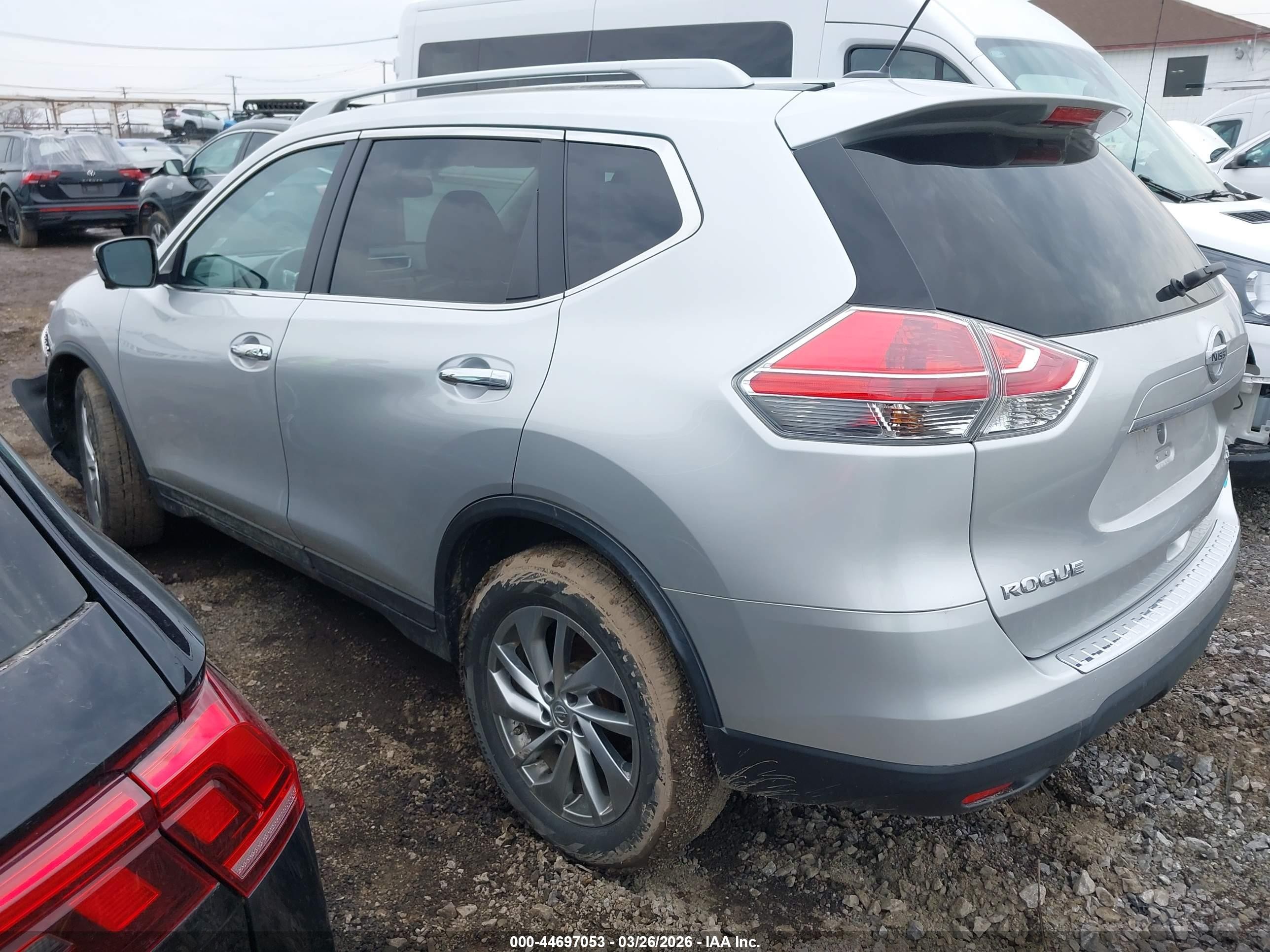 2014 Nissan Rogue S/sl/sv Silver vin: 5N1AT2MV4EC770944