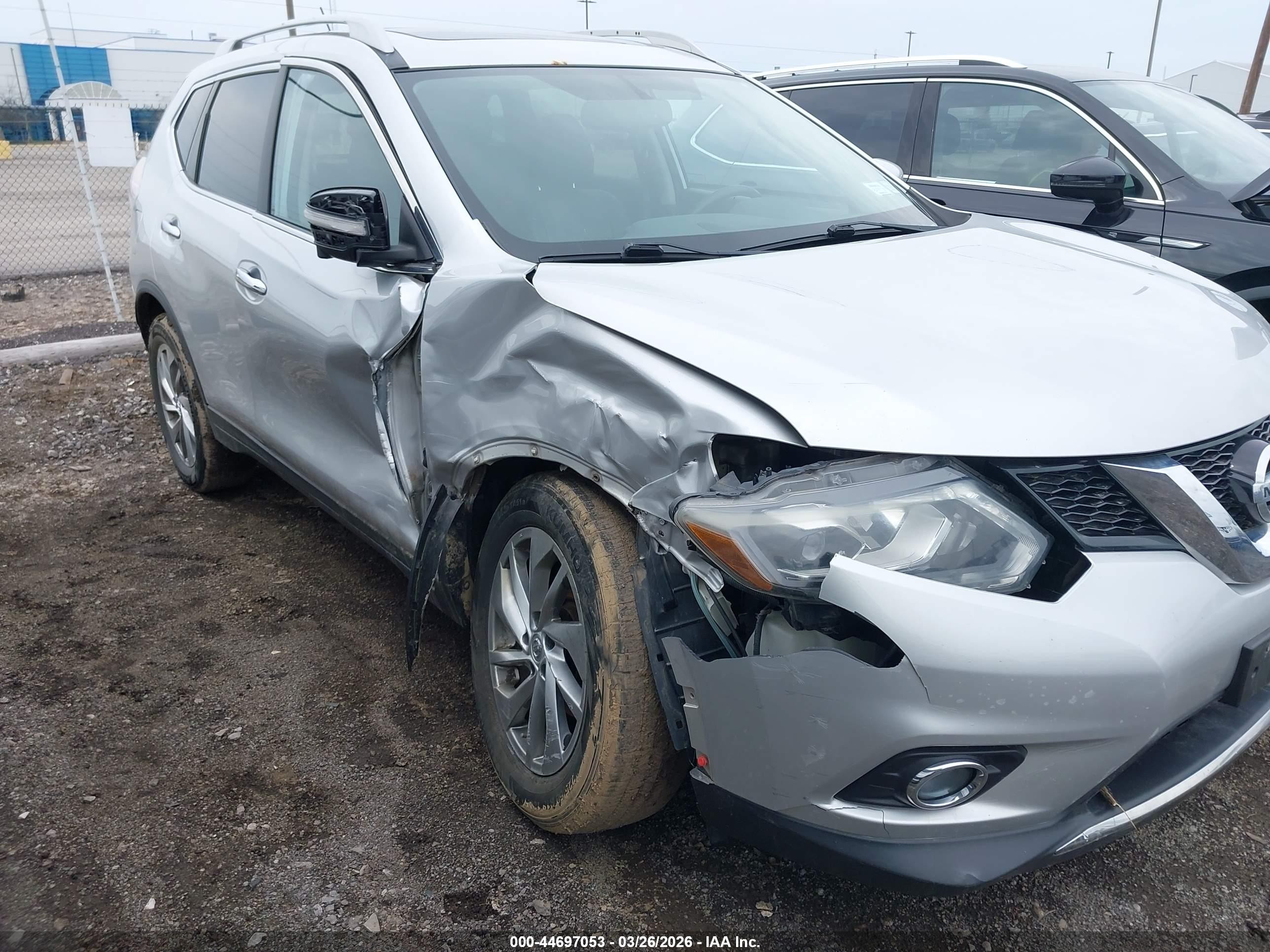 2014 Nissan Rogue S/sl/sv Silver vin: 5N1AT2MV4EC770944