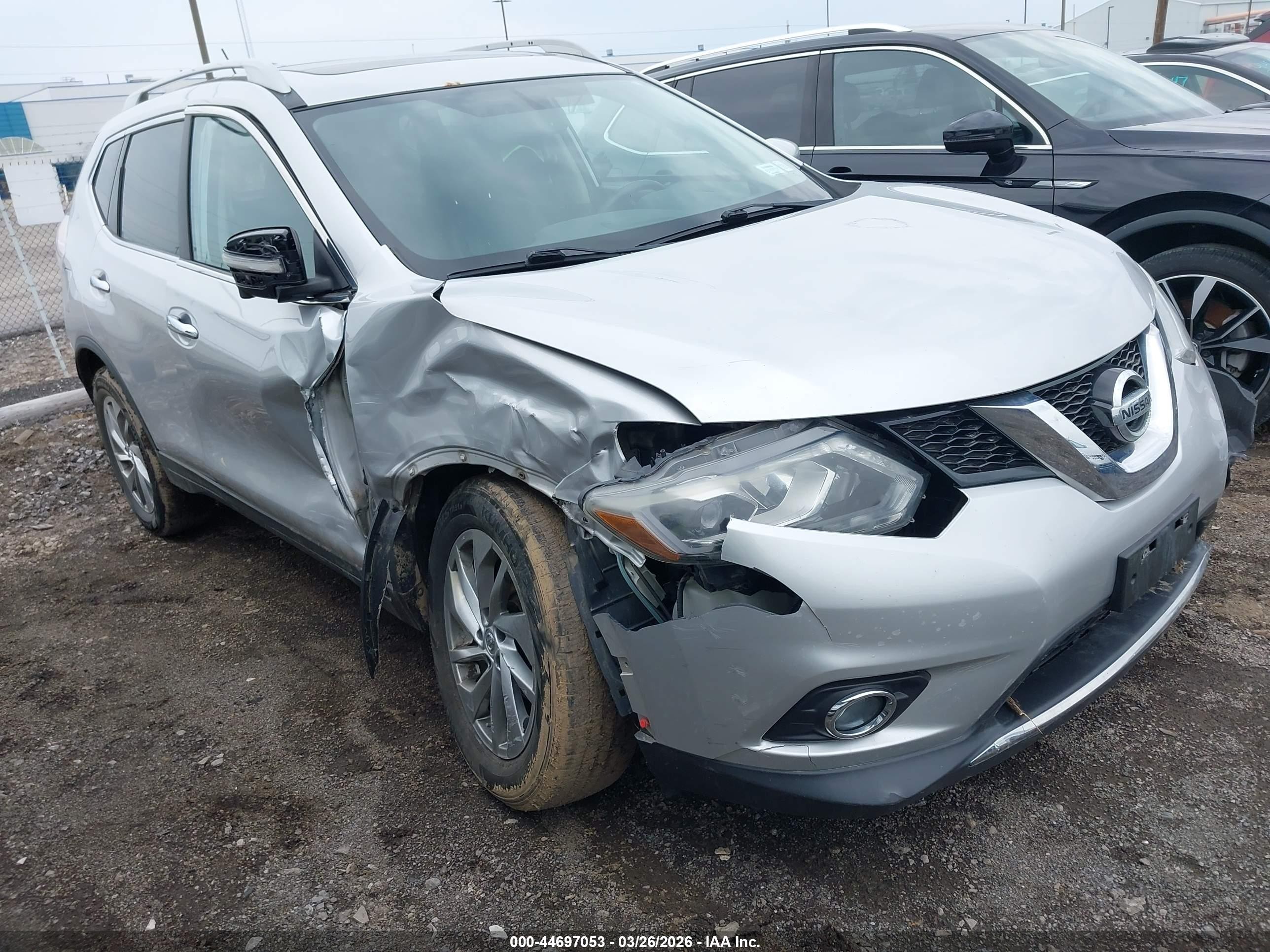 2014 Nissan Rogue S/sl/sv Silver vin: 5N1AT2MV4EC770944