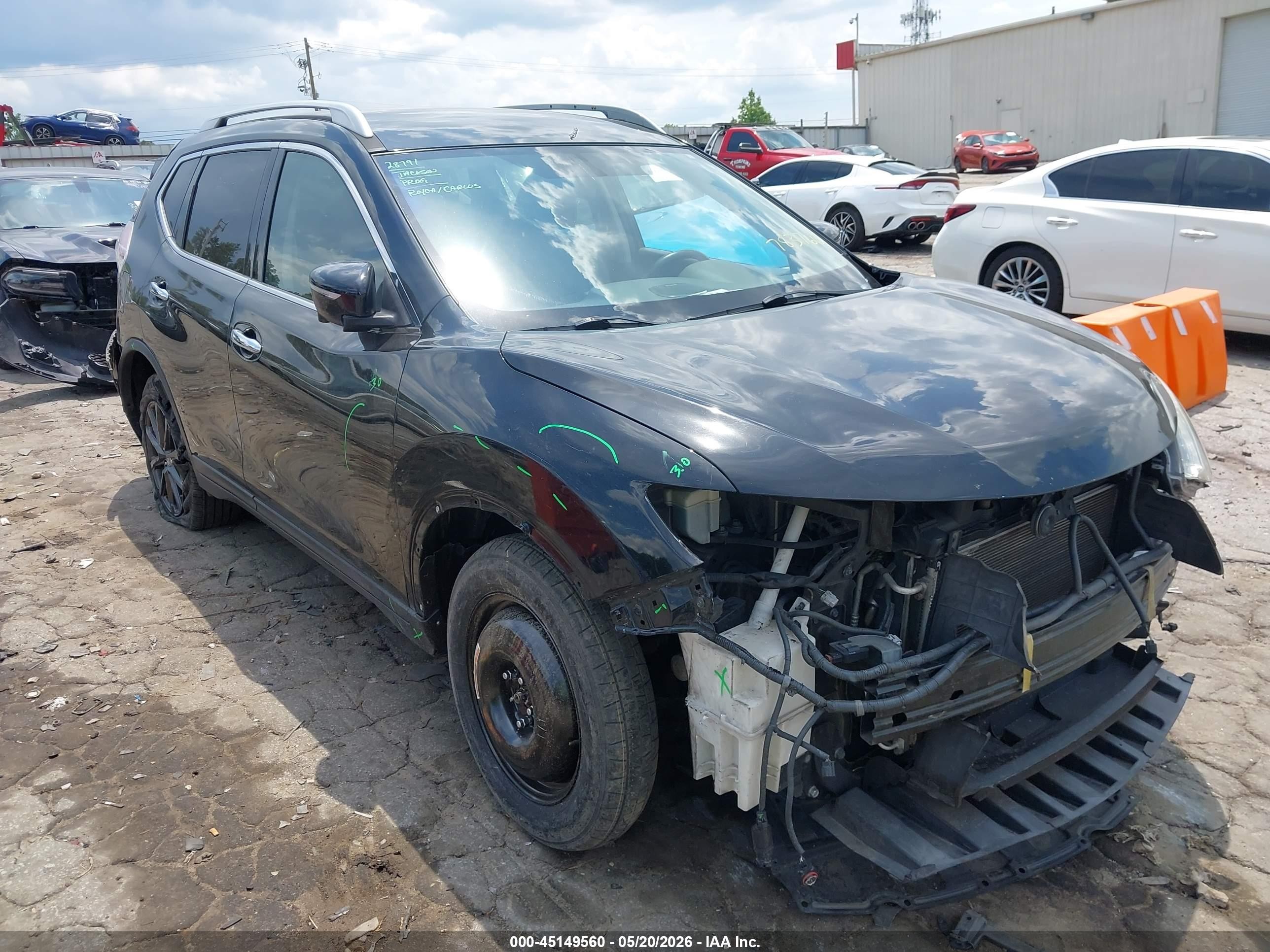 2014 Nissan Rogue Sl Black vin: 5N1AT2MV4EC783760