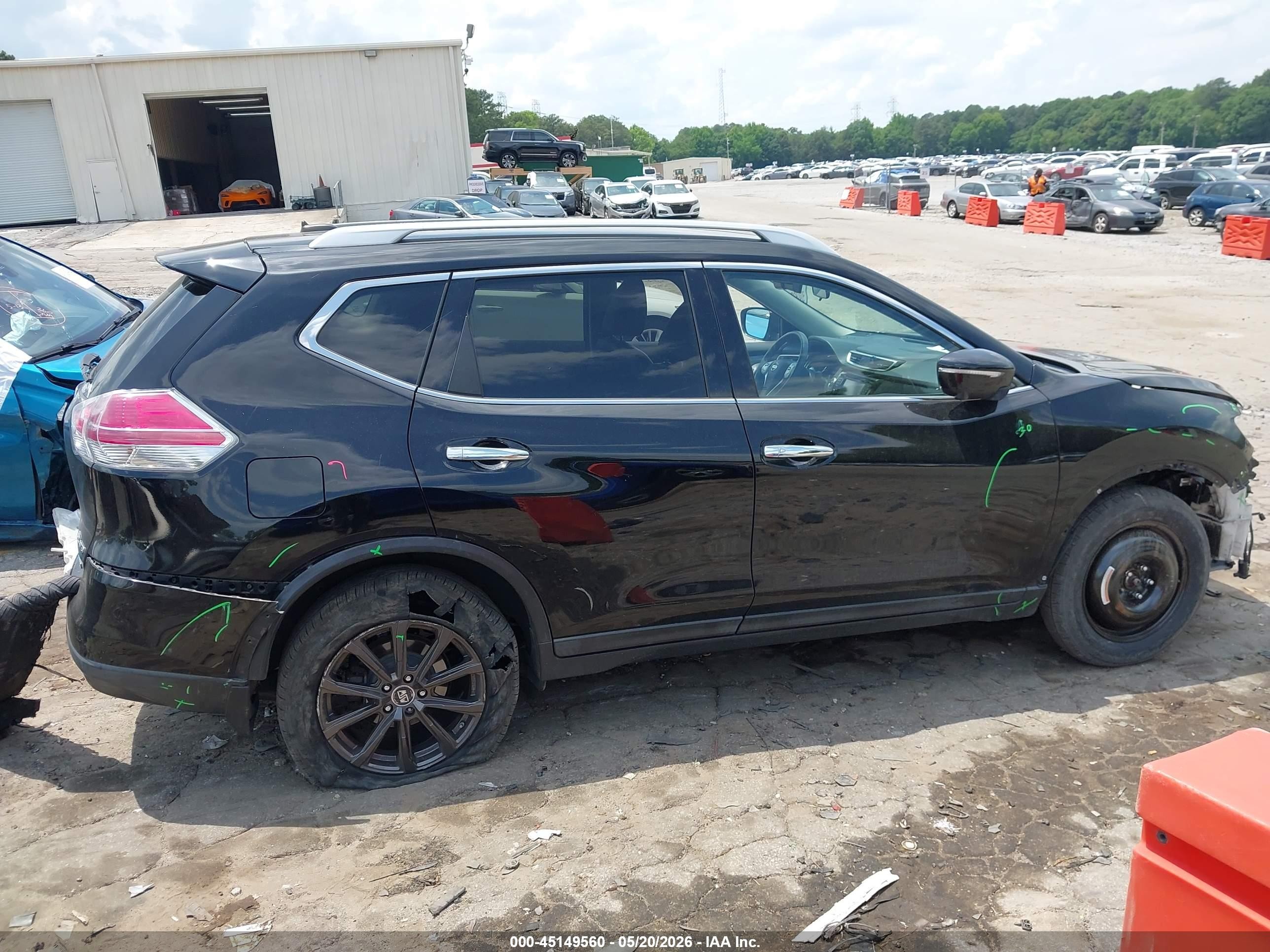 2014 Nissan Rogue Sl Black vin: 5N1AT2MV4EC783760
