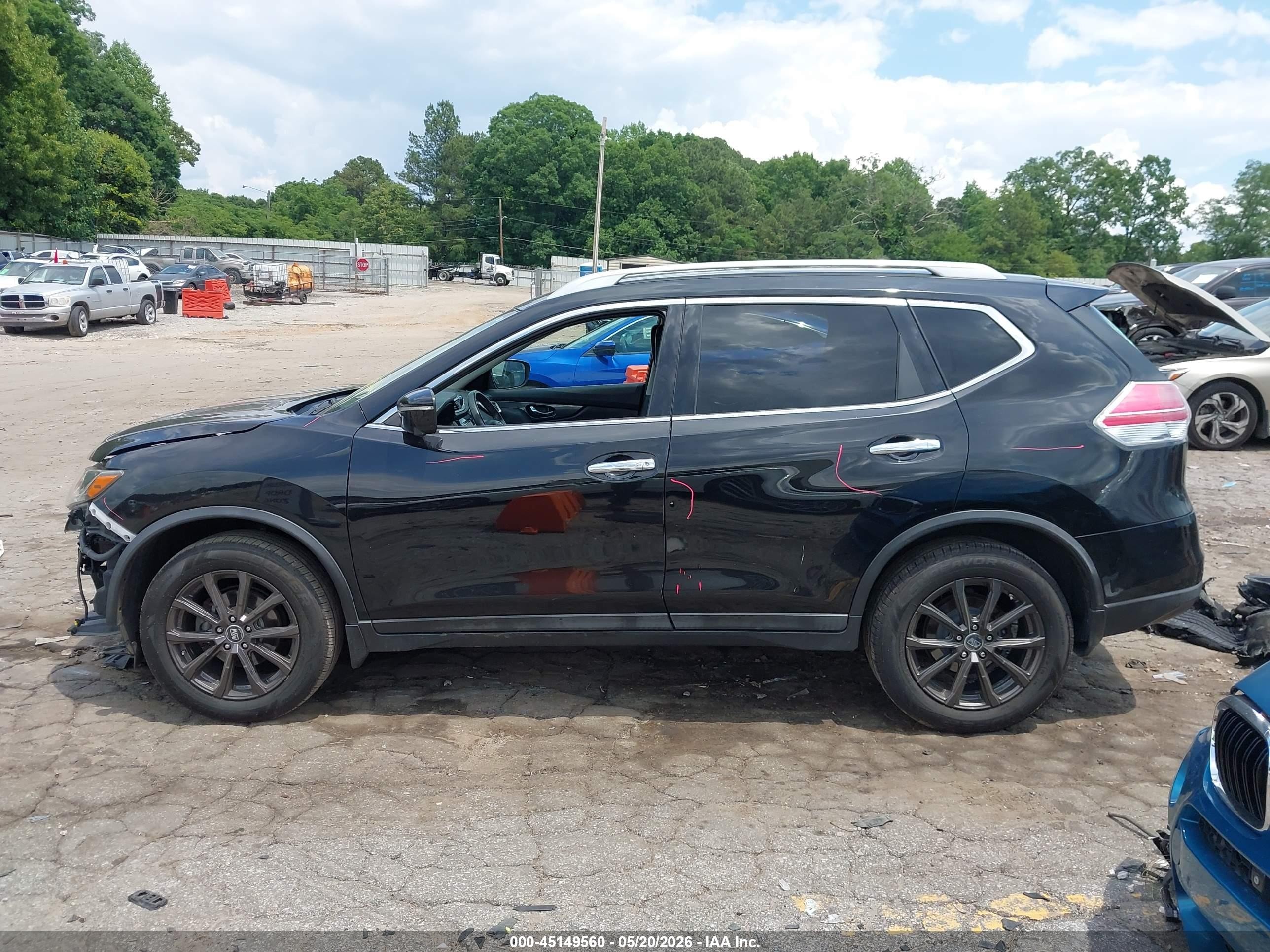 2014 Nissan Rogue Sl Black vin: 5N1AT2MV4EC783760