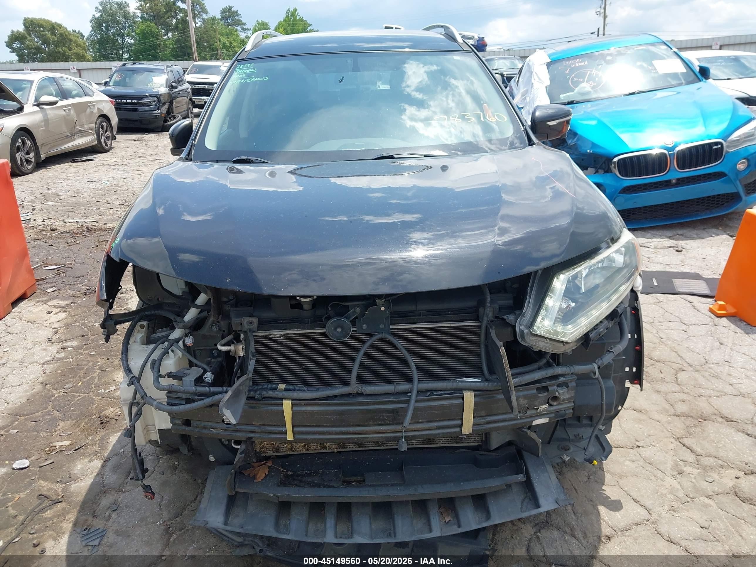 2014 Nissan Rogue Sl Black vin: 5N1AT2MV4EC783760