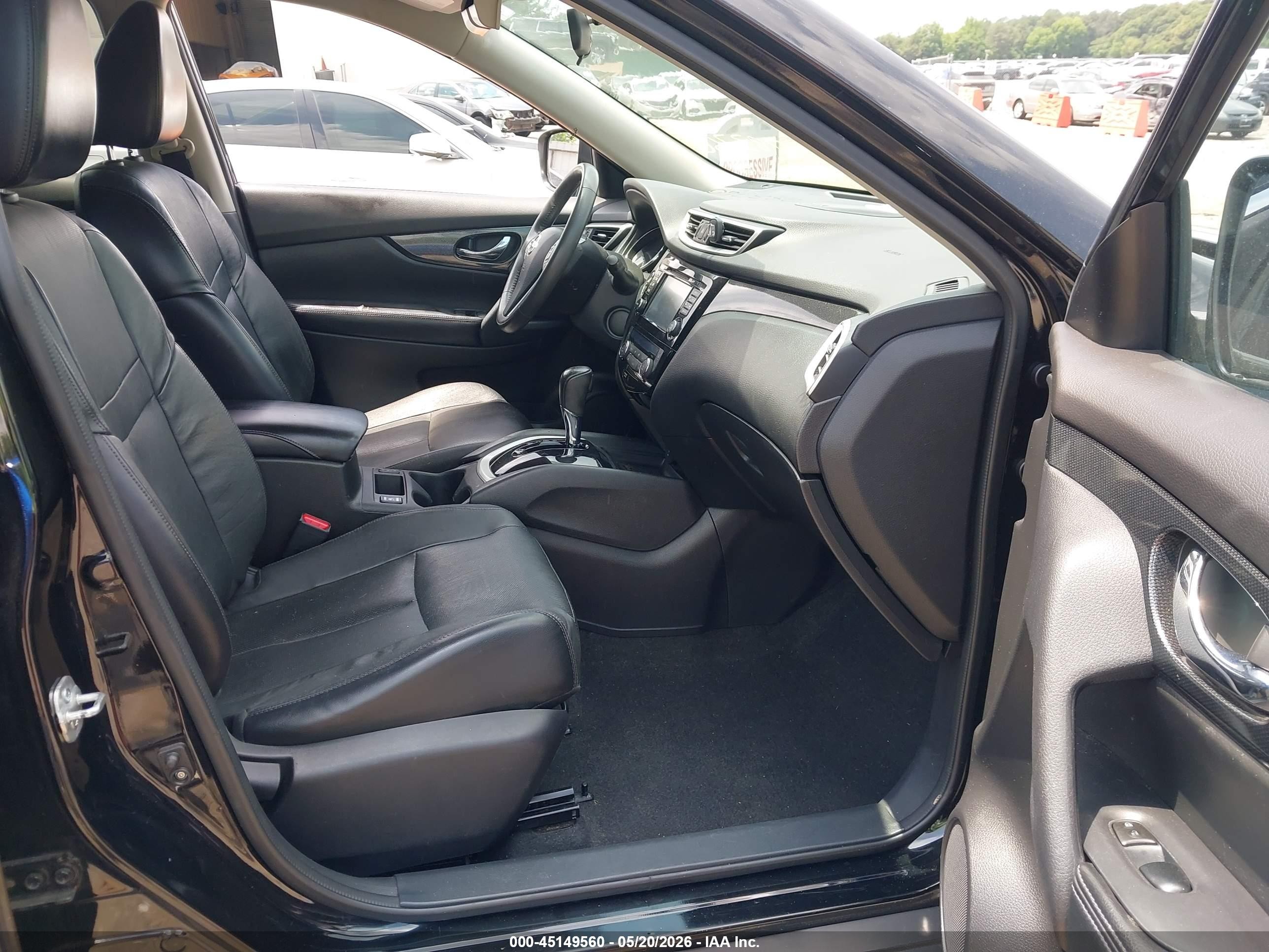 2014 Nissan Rogue Sl Black vin: 5N1AT2MV4EC783760