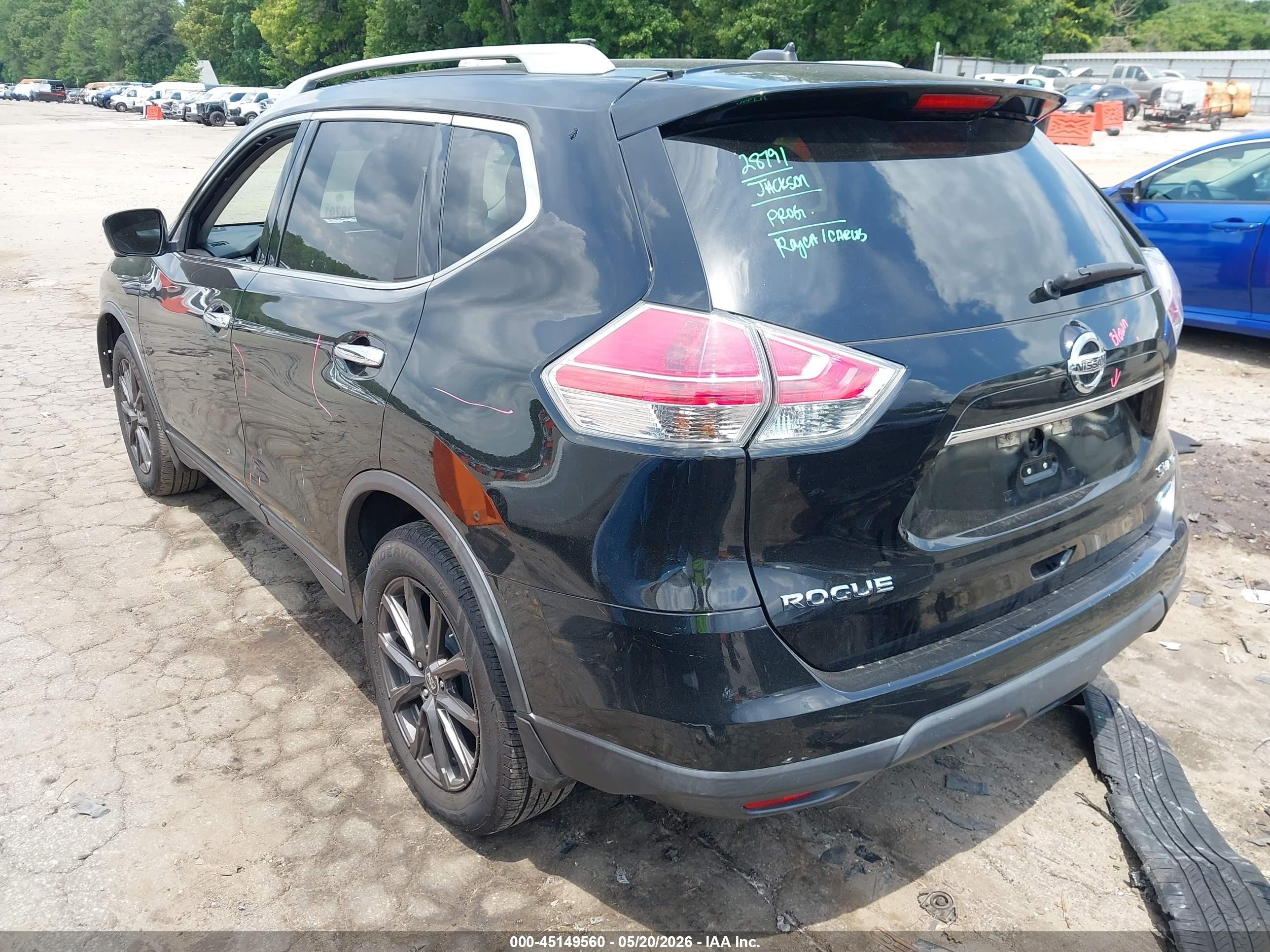 2014 Nissan Rogue Sl Black vin: 5N1AT2MV4EC783760