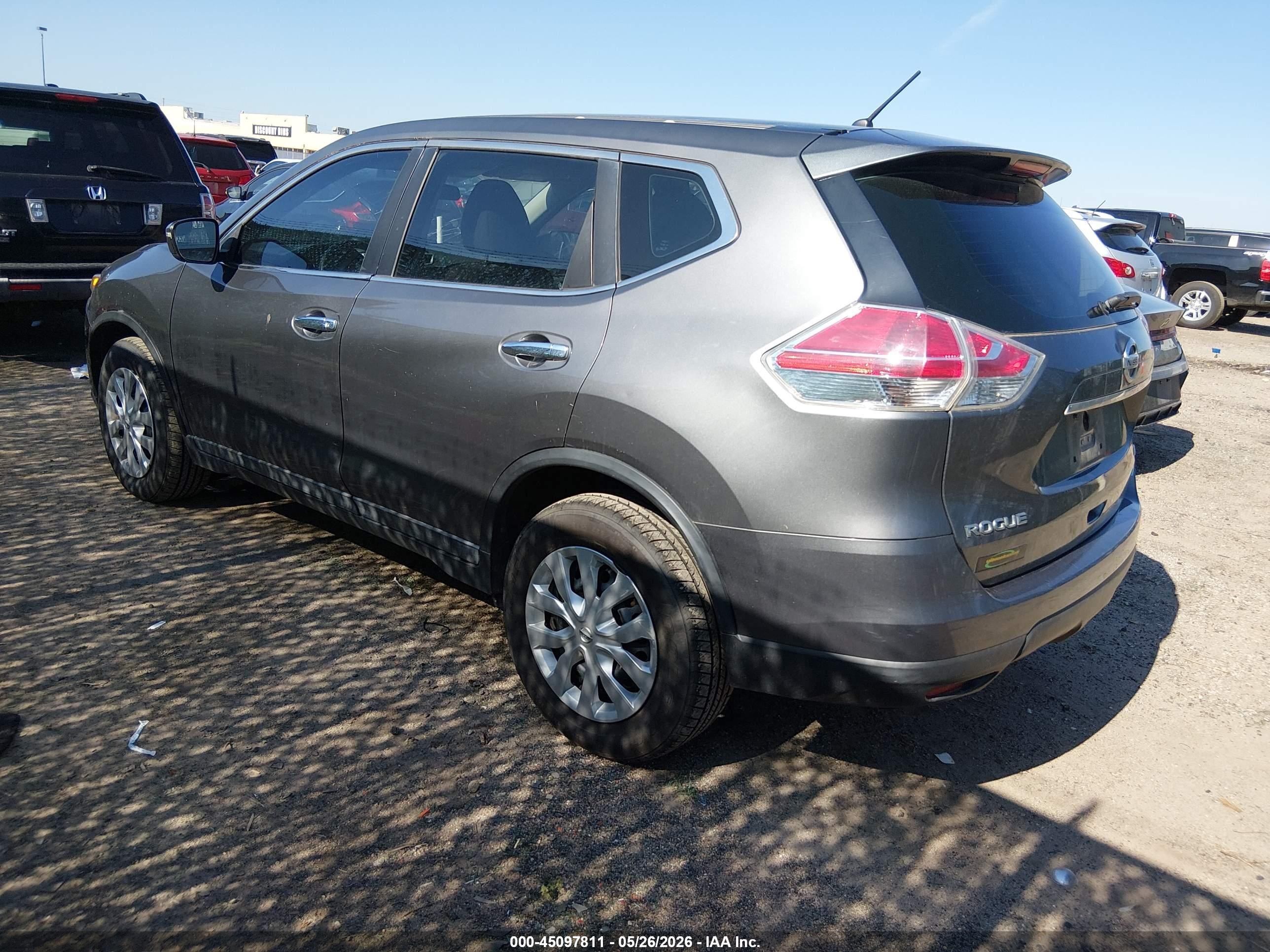 2014 Nissan Rogue S Gray vin: 5N1AT2MV4EC787212