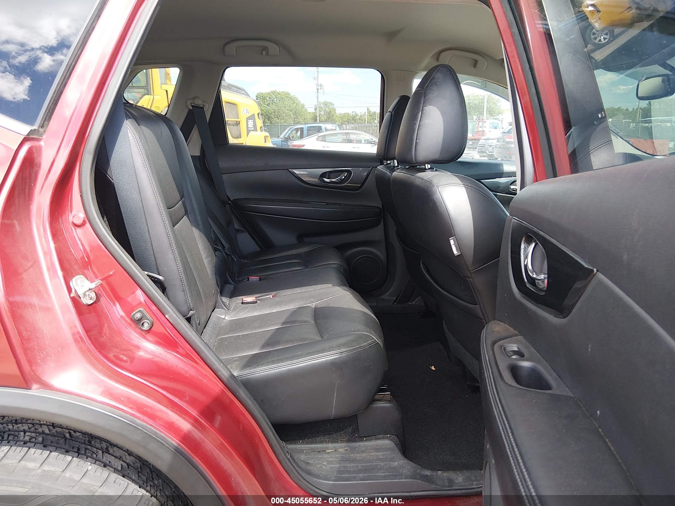 2014 Nissan Rogue Sl Red vin: 5N1AT2MV4EC812609