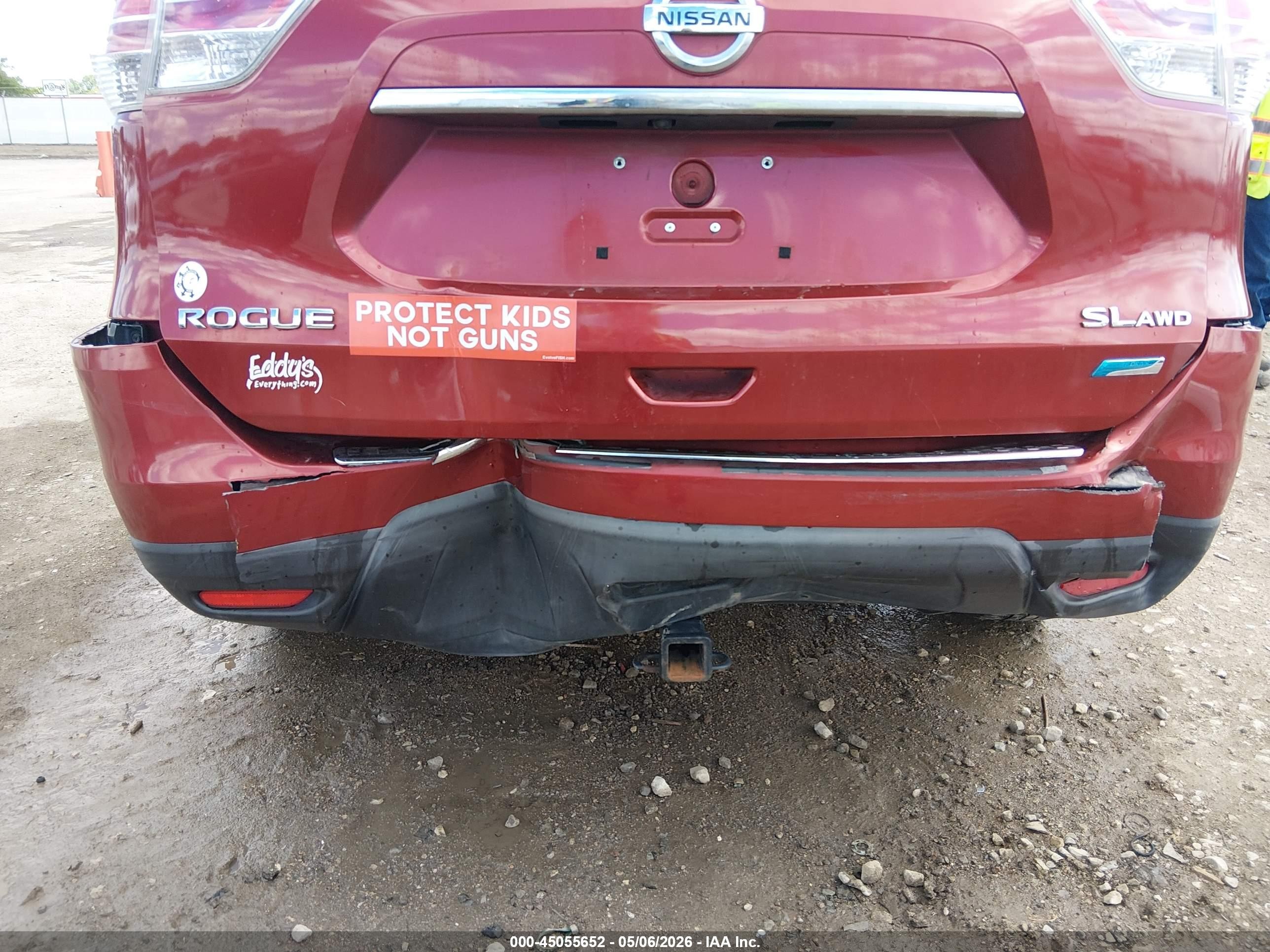 2014 Nissan Rogue Sl Red vin: 5N1AT2MV4EC812609