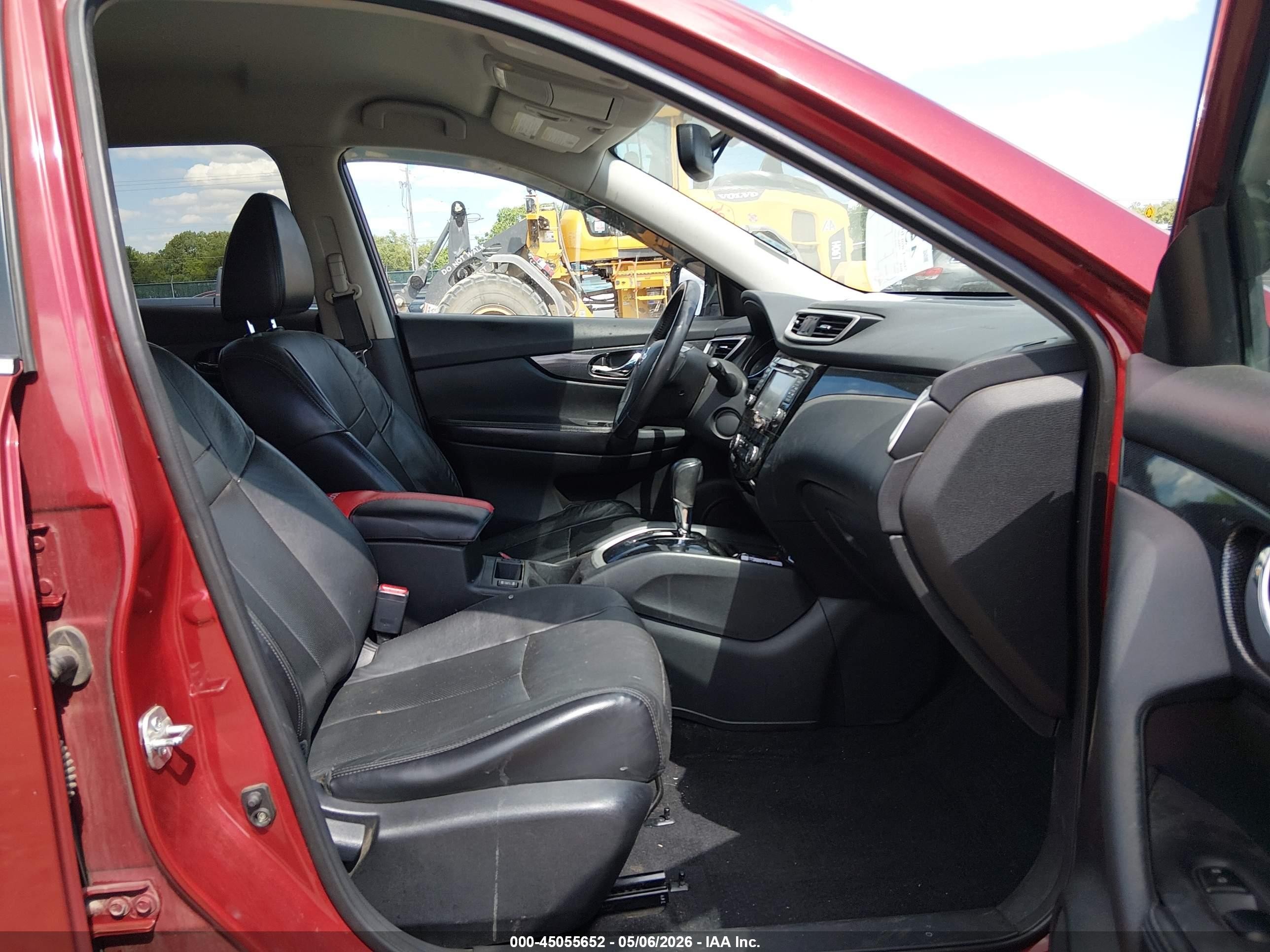 2014 Nissan Rogue Sl Red vin: 5N1AT2MV4EC812609