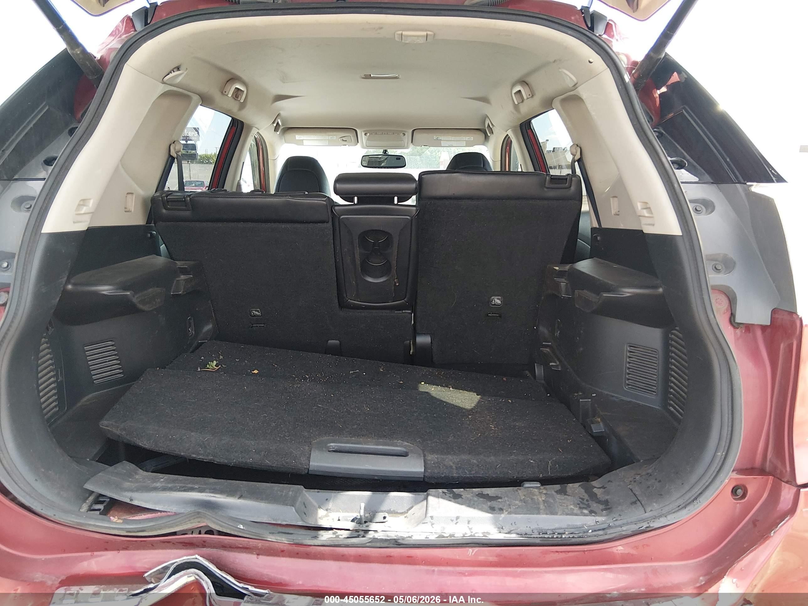 2014 Nissan Rogue Sl Red vin: 5N1AT2MV4EC812609