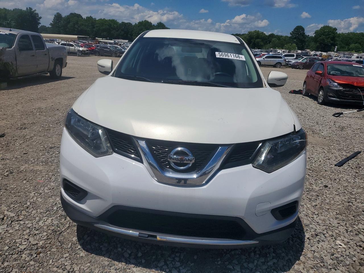 2014 Nissan Rogue S White vin: 5N1AT2MV4EC814750