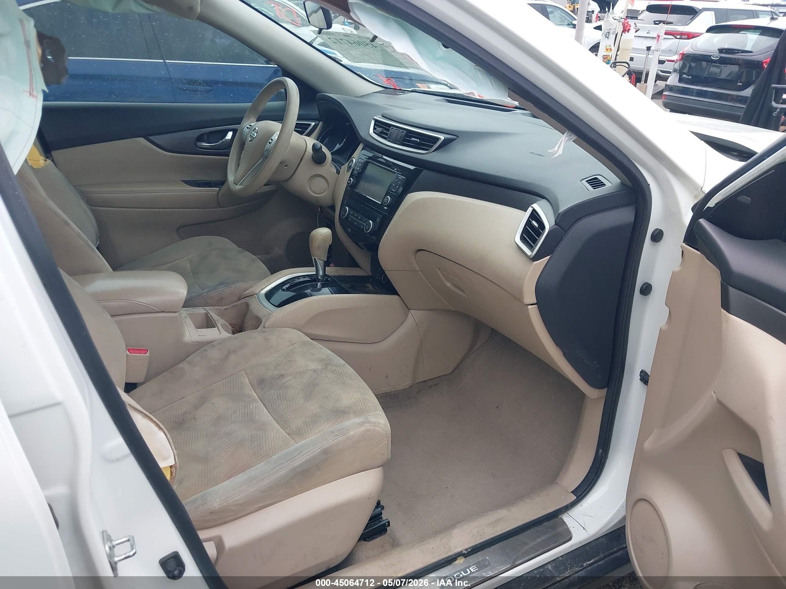 2014 Nissan Rogue Sv White vin: 5N1AT2MV4EC821455