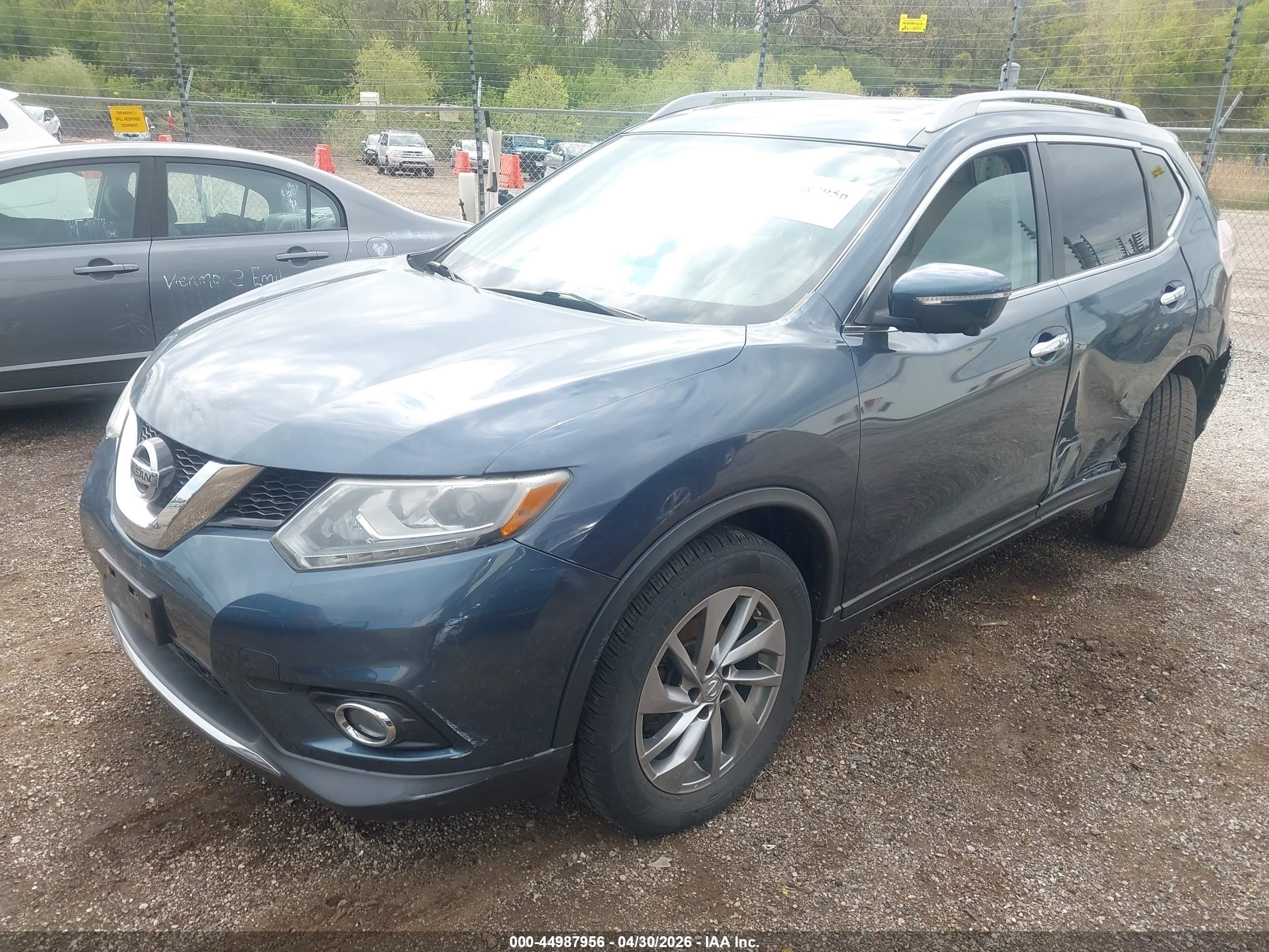 2014 Nissan Rogue S/sl/sv Blue vin: 5N1AT2MV4EC844735