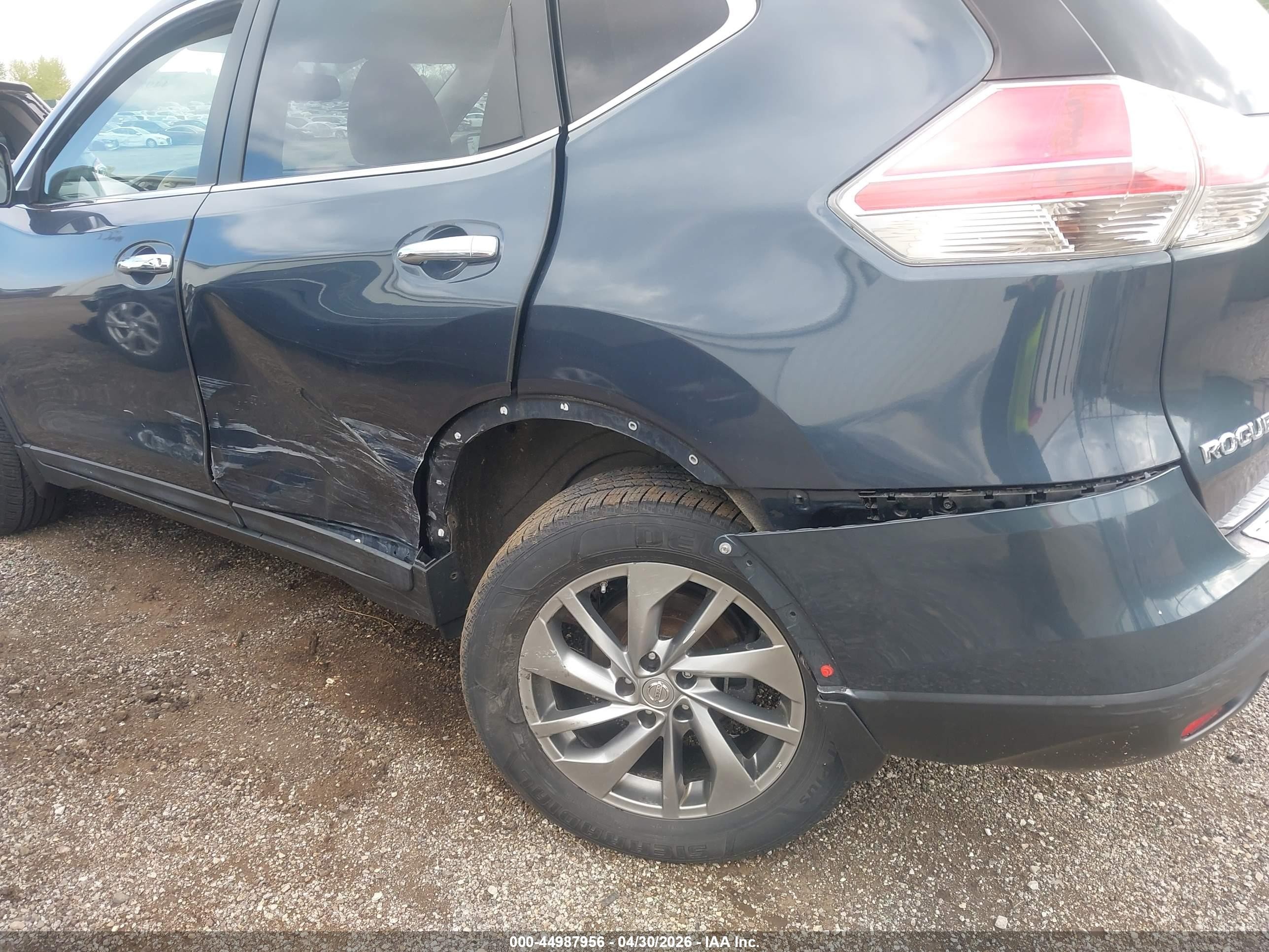 2014 Nissan Rogue S/sl/sv Blue vin: 5N1AT2MV4EC844735