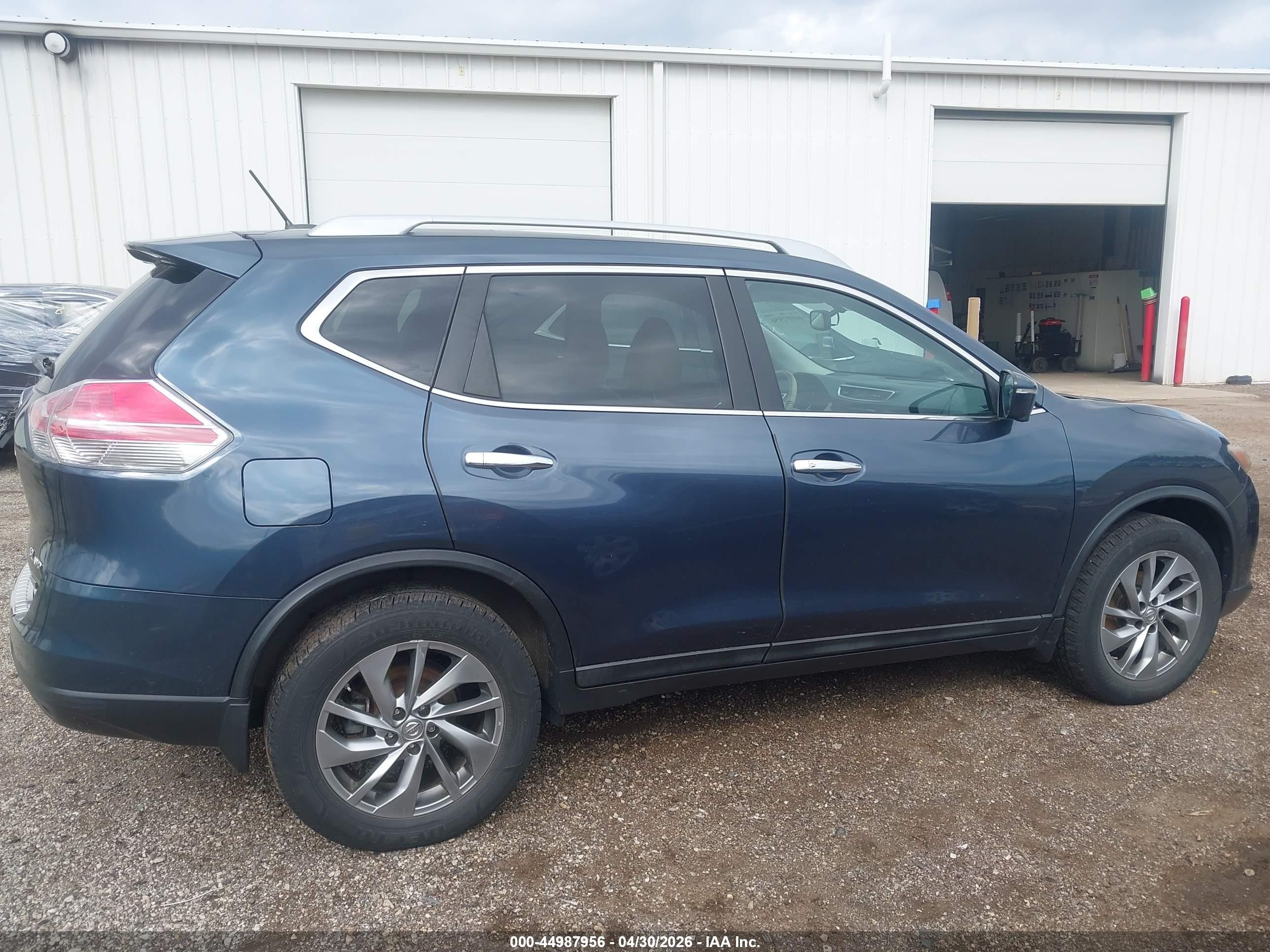 2014 Nissan Rogue S/sl/sv Blue vin: 5N1AT2MV4EC844735